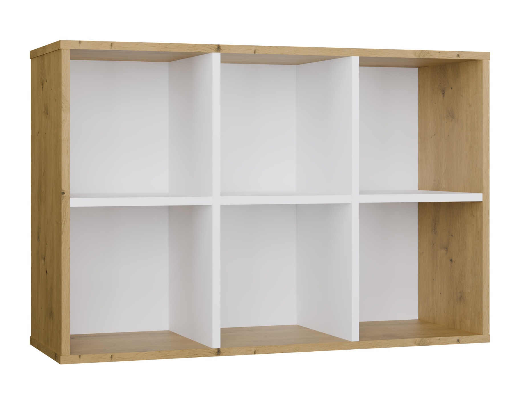 Könyvespolc Mandeville 296 (Fehér + Artisan tölgy)