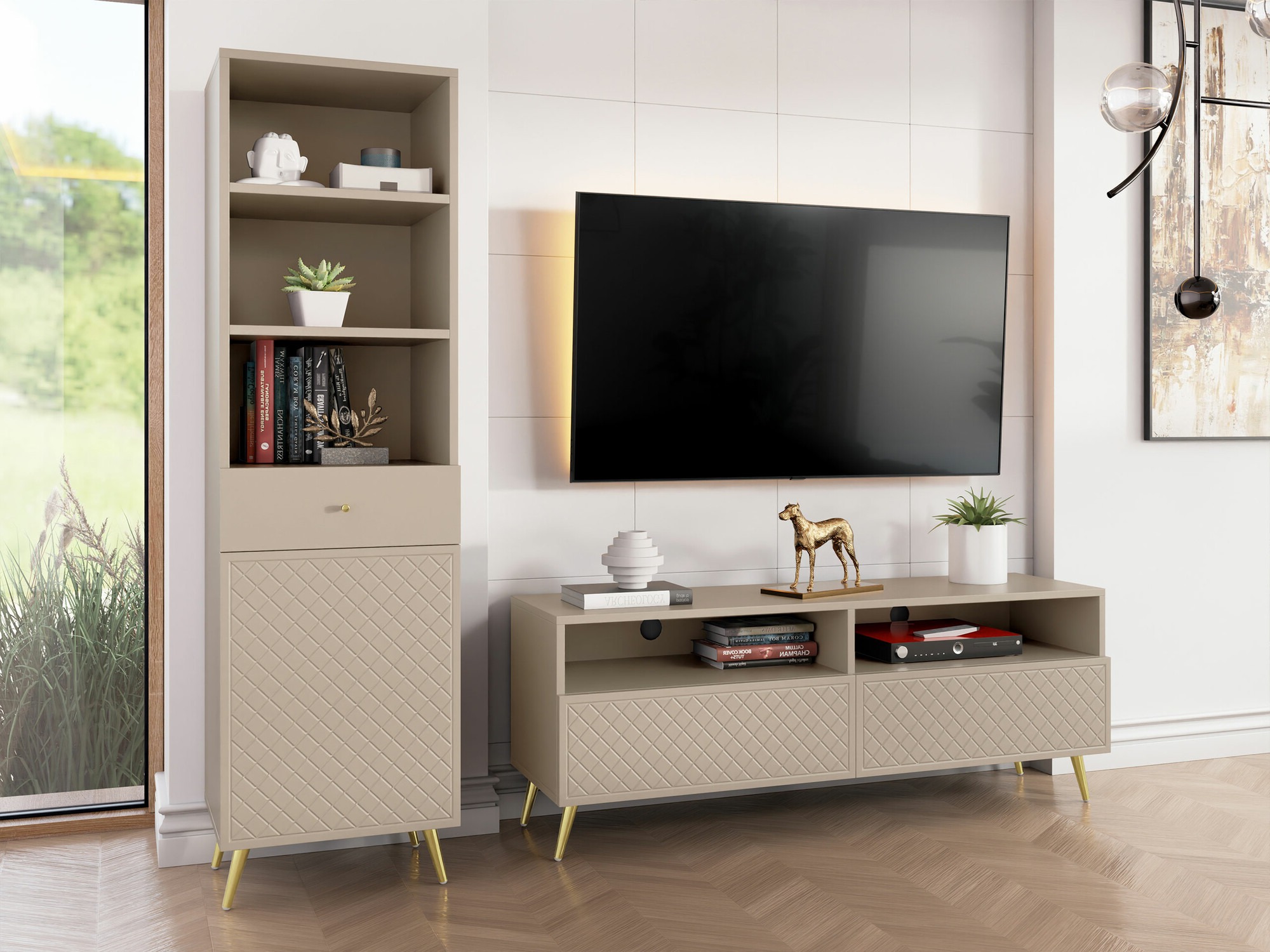 Nappali szett Comfivo Nuromo 110 (Bézs)