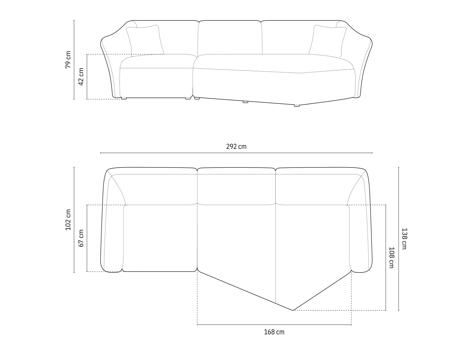 Sarokkanapé Beckley 168 (Sicuro 55)