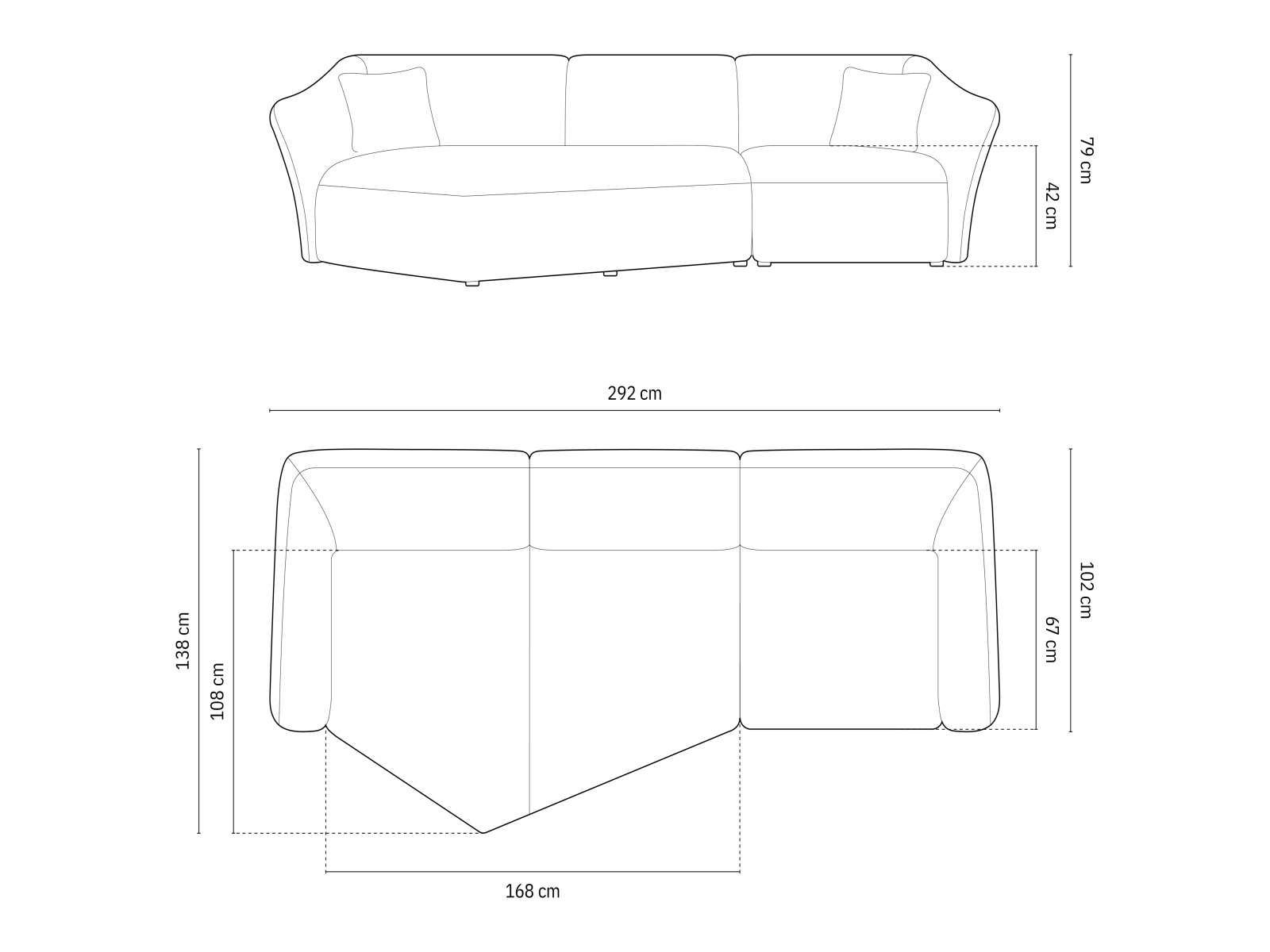 Sarokkanapé Beckley 168 (Sicuro 65)