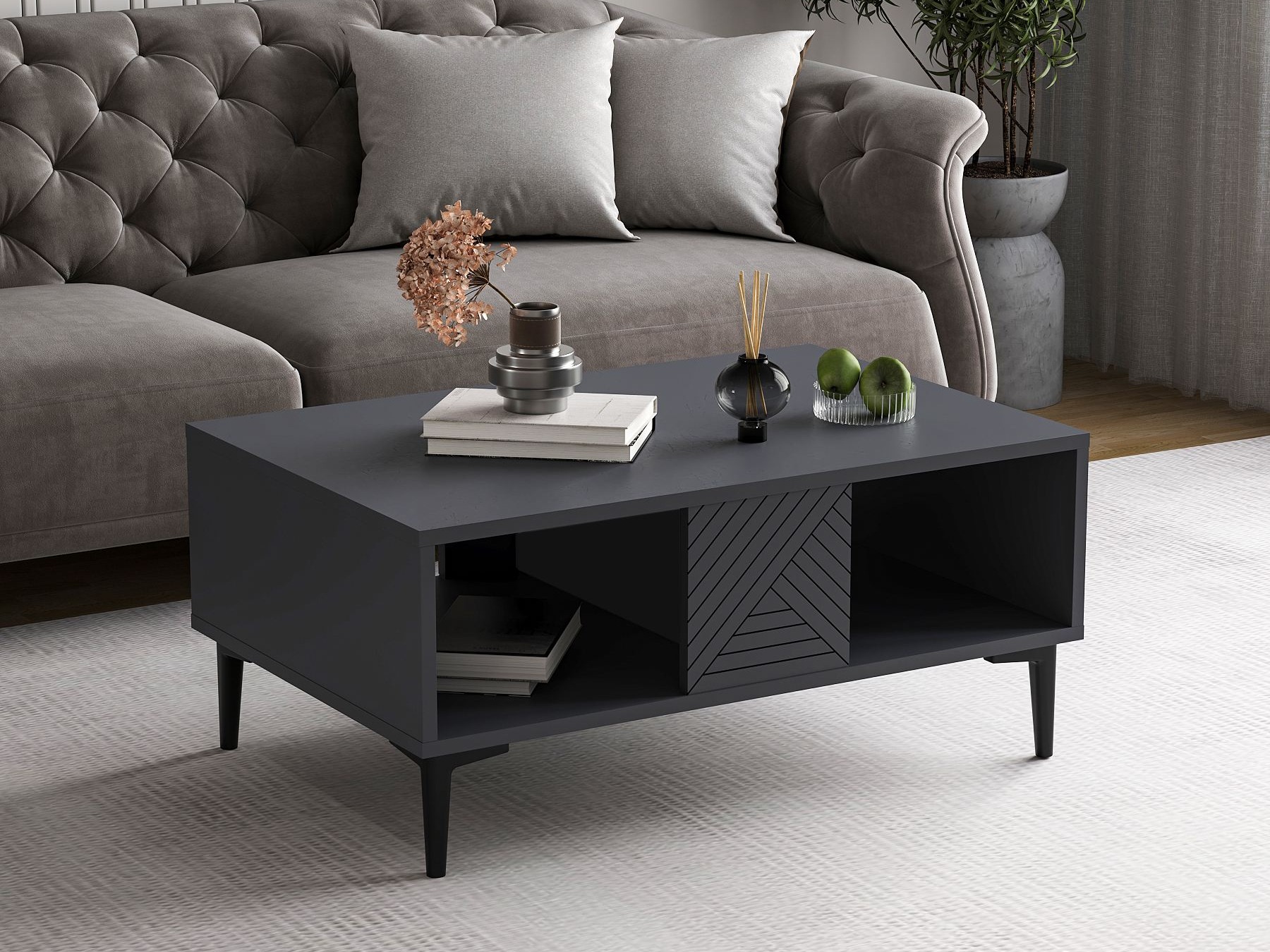 Dohányzóasztal Kailua 2537 (Antracit)