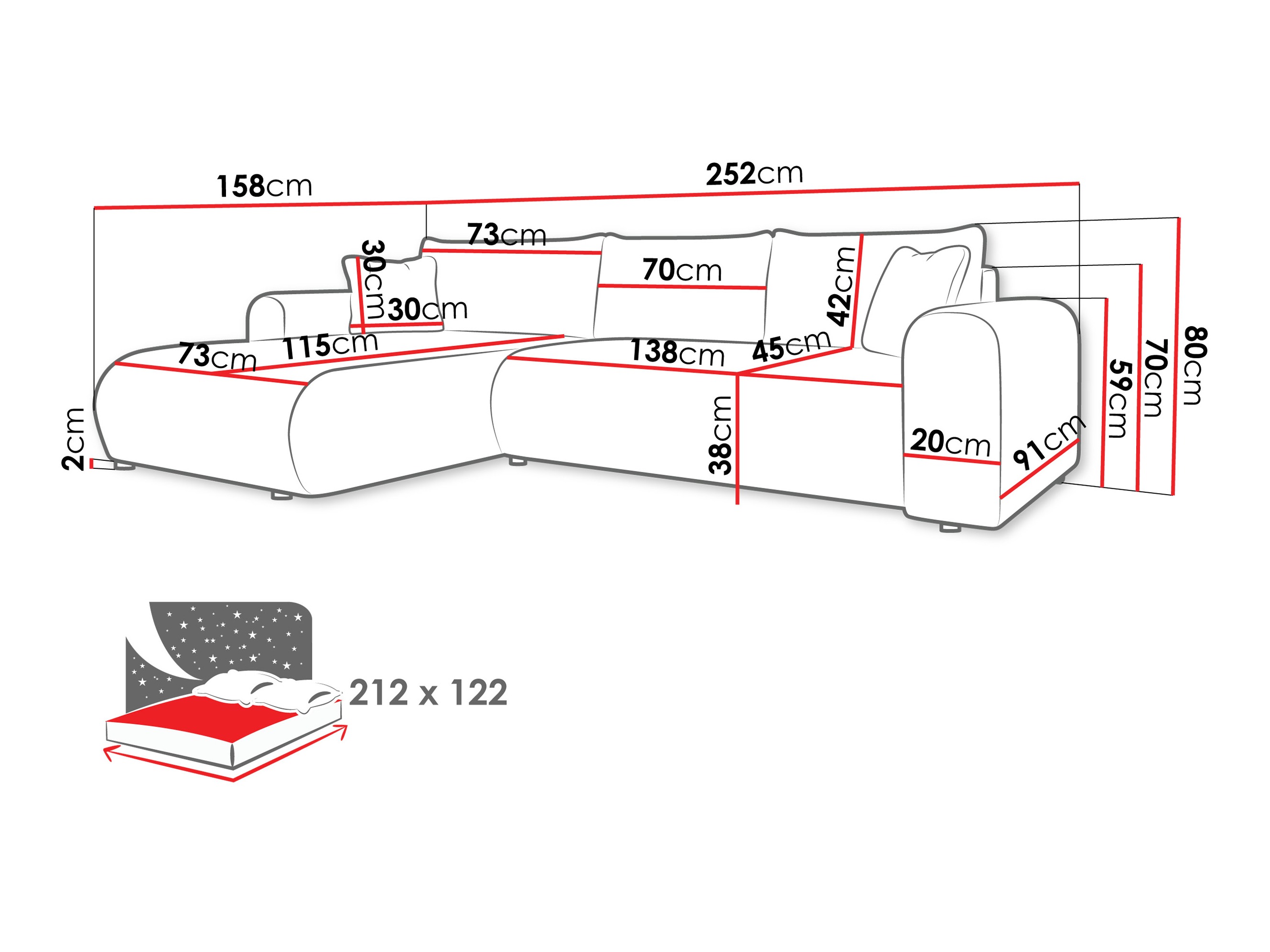 Sarokkanapé Comfivo 449 (Taro 01)