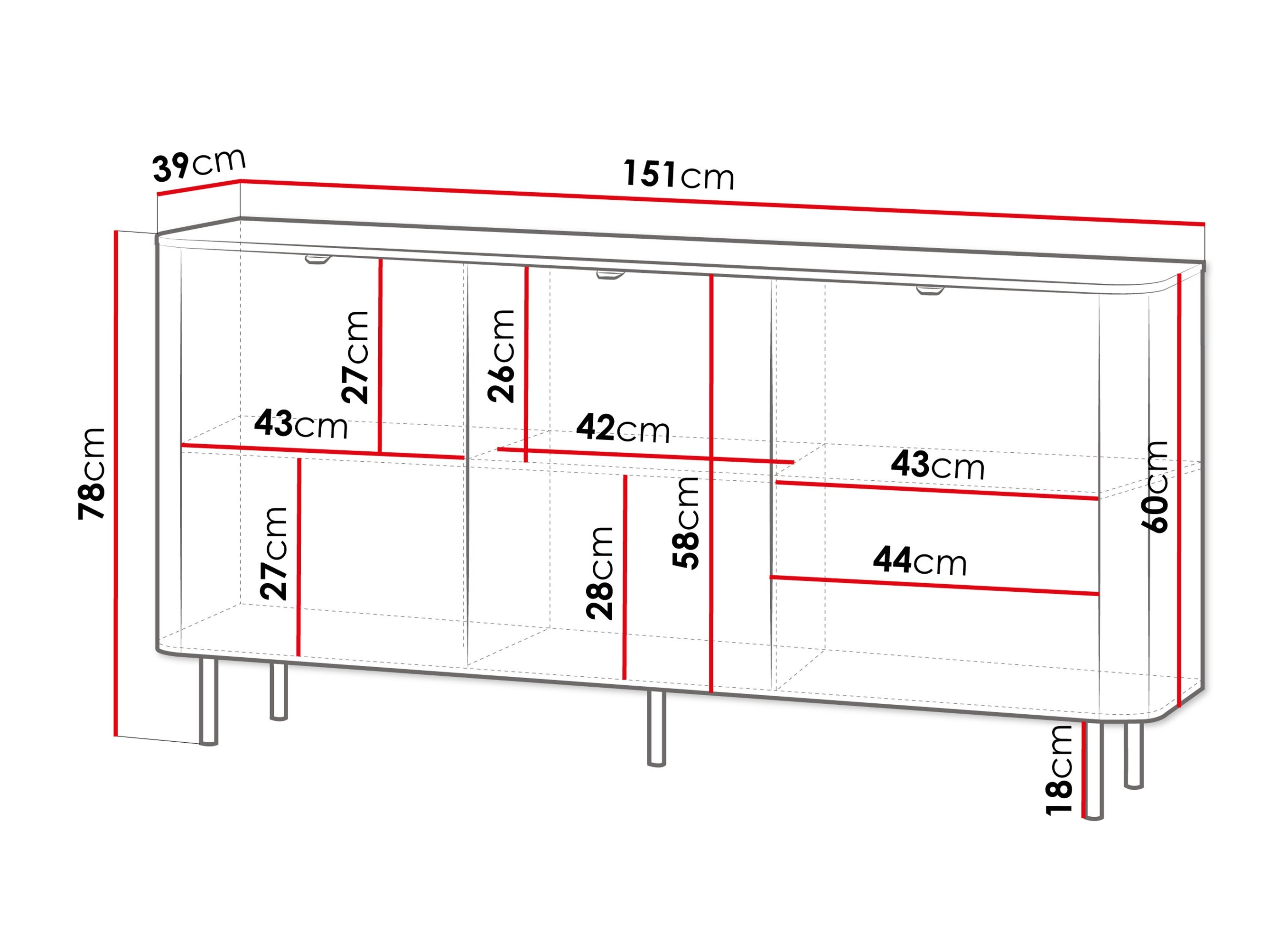 Szekrény Tebeni 100