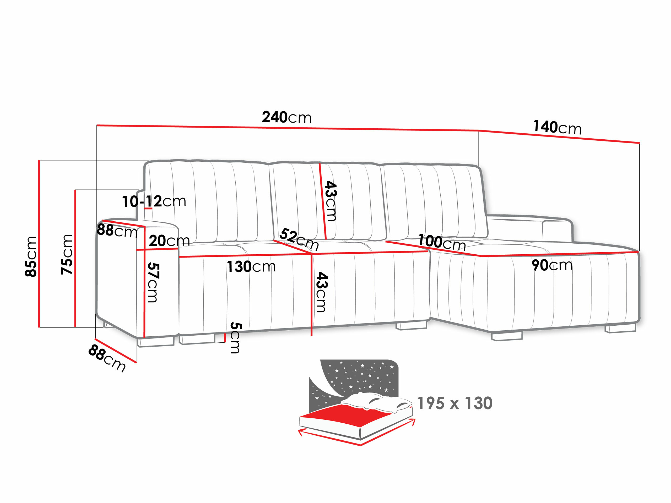 Sarokkanapé Columbus 154 (Manila 21)