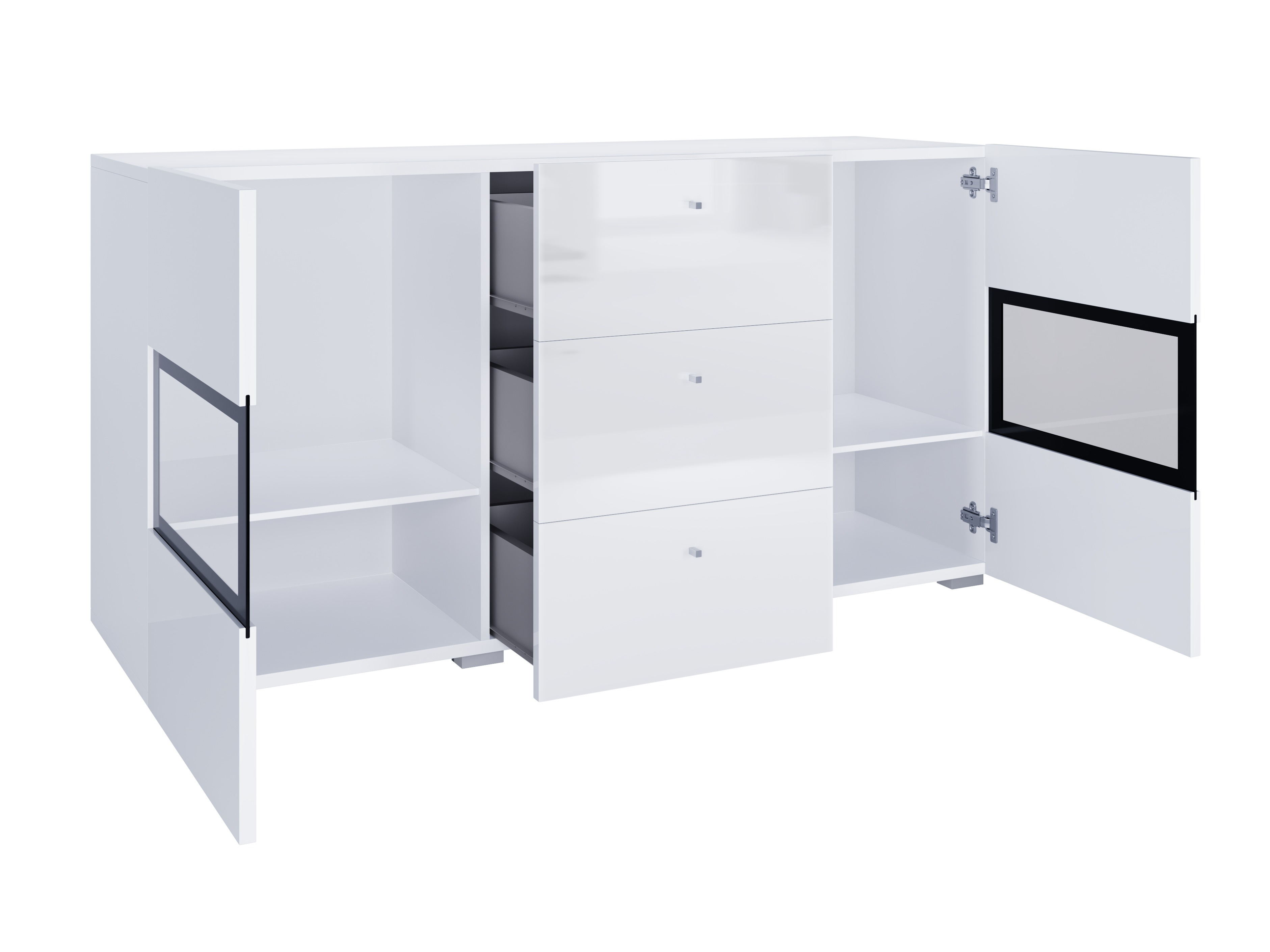 Nappali szett Serodeu 106 (Fehér + Fényes fehér)