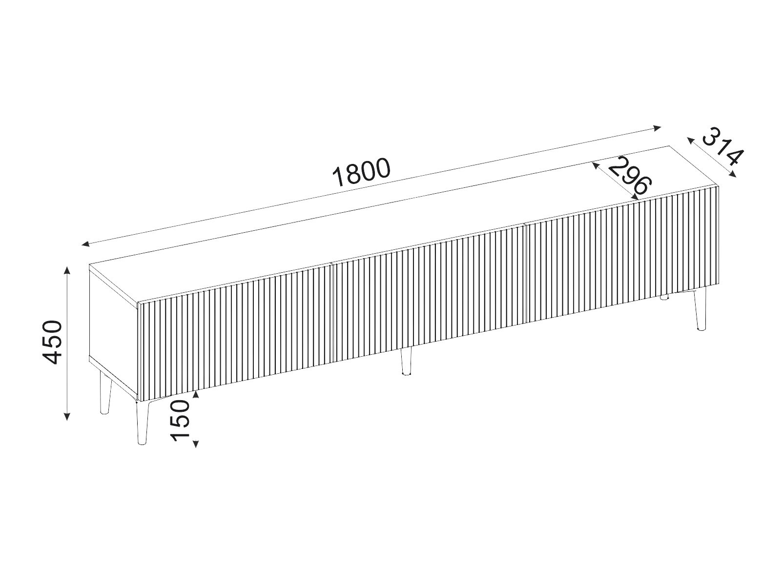 TV-állvány Kailua 2547 (Tölgy)