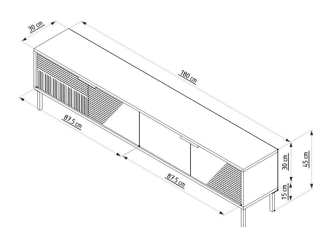 TV-állvány Kailua 2549 (Antracit)