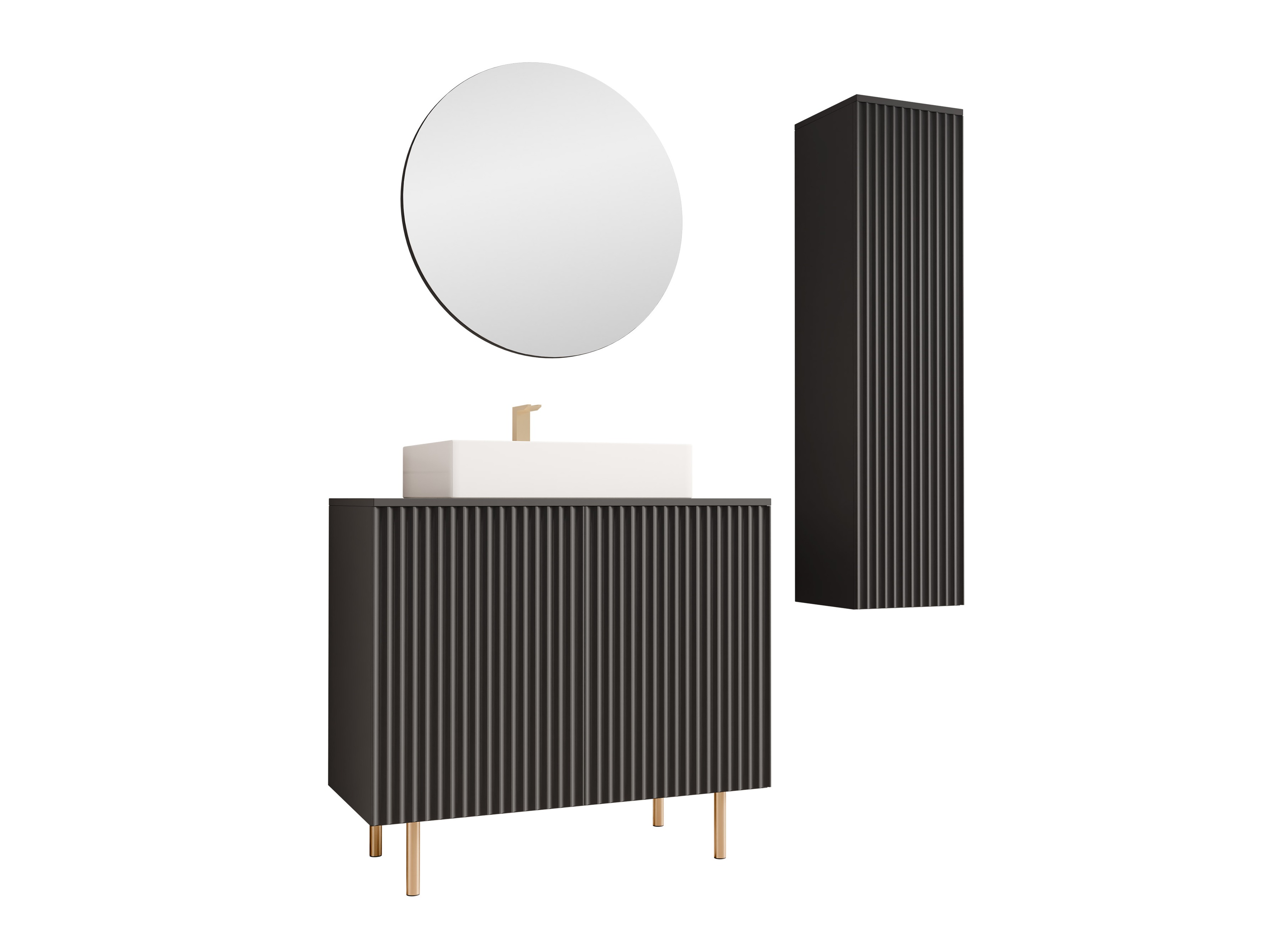 Fürdőszobai garnitúra Decus II (Fekete)