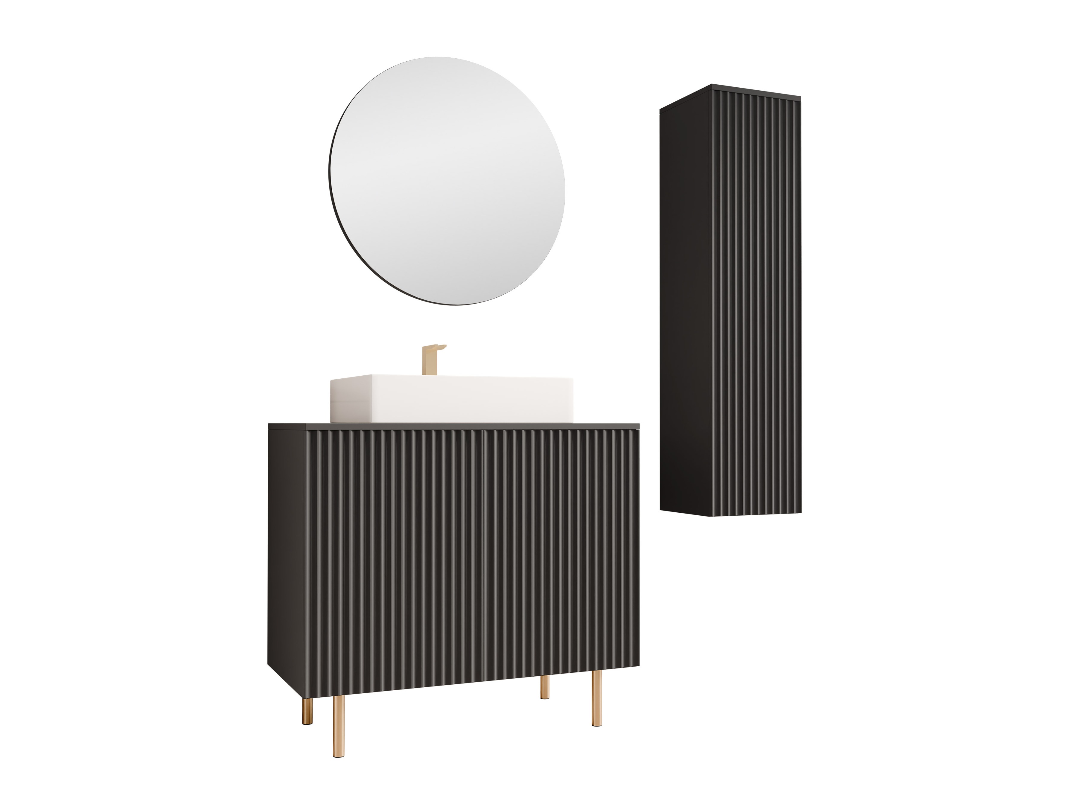 Fürdőszobai garnitúra Decus II (Fekete)