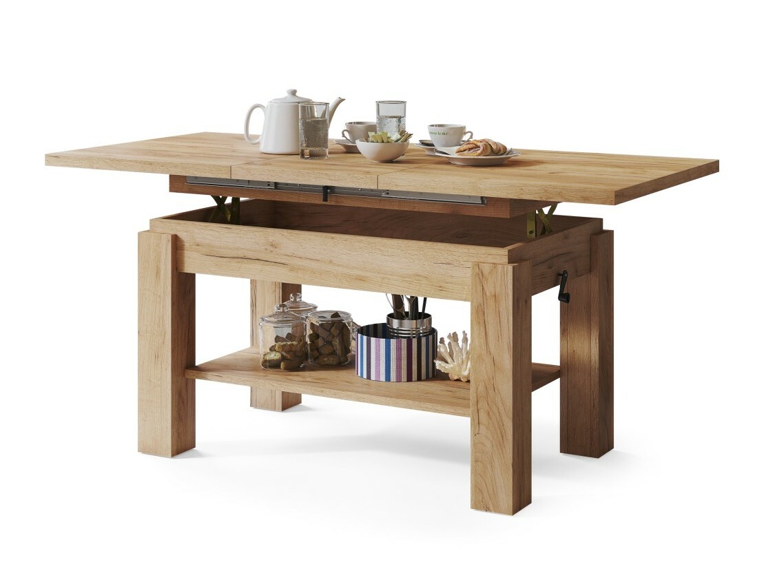 Kihajtható dohányzóasztal Glendale 100 (Kézműves aranytölgy)