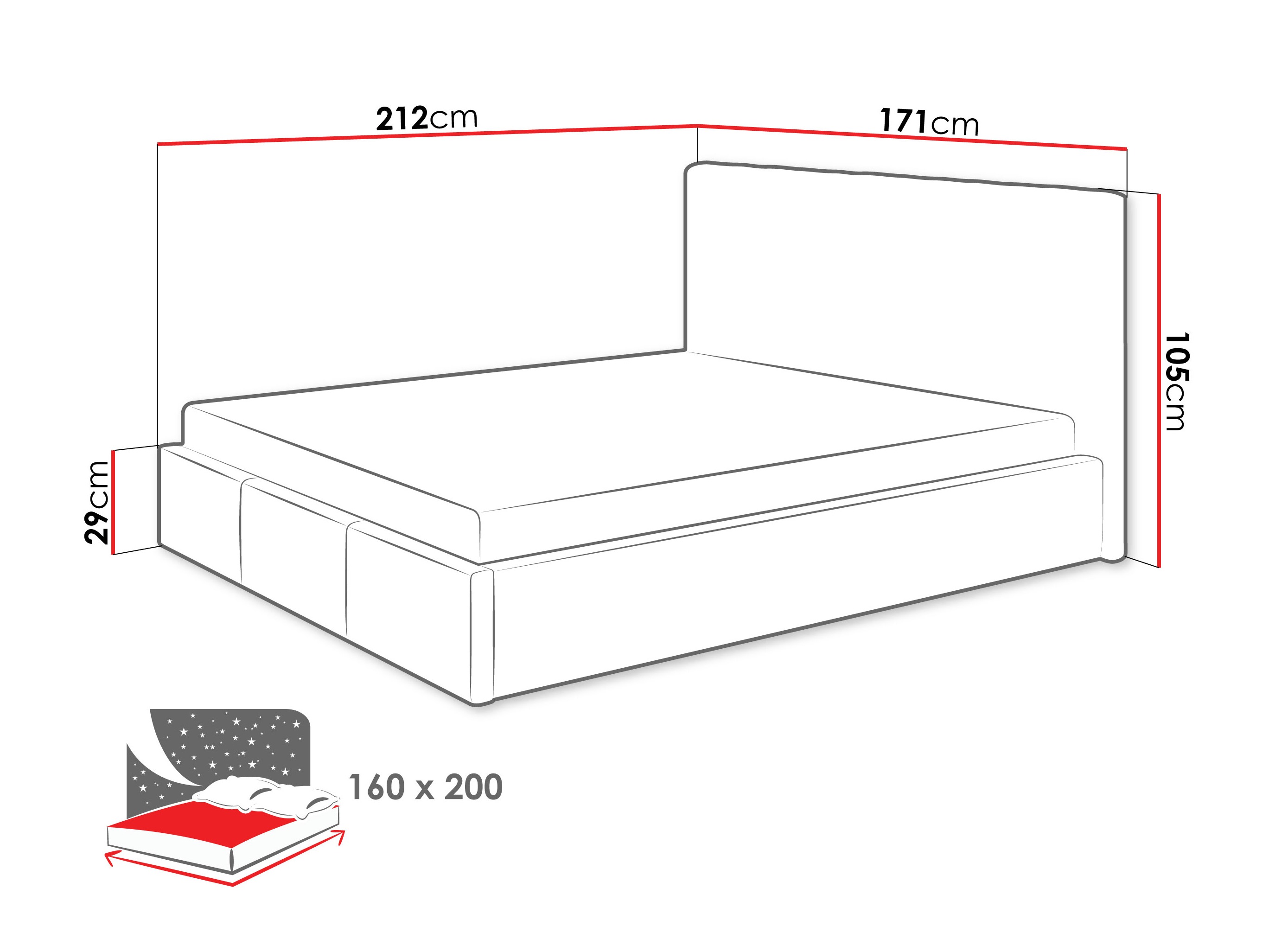 Ágy ComfiDream Fenara II (Fresh 32)