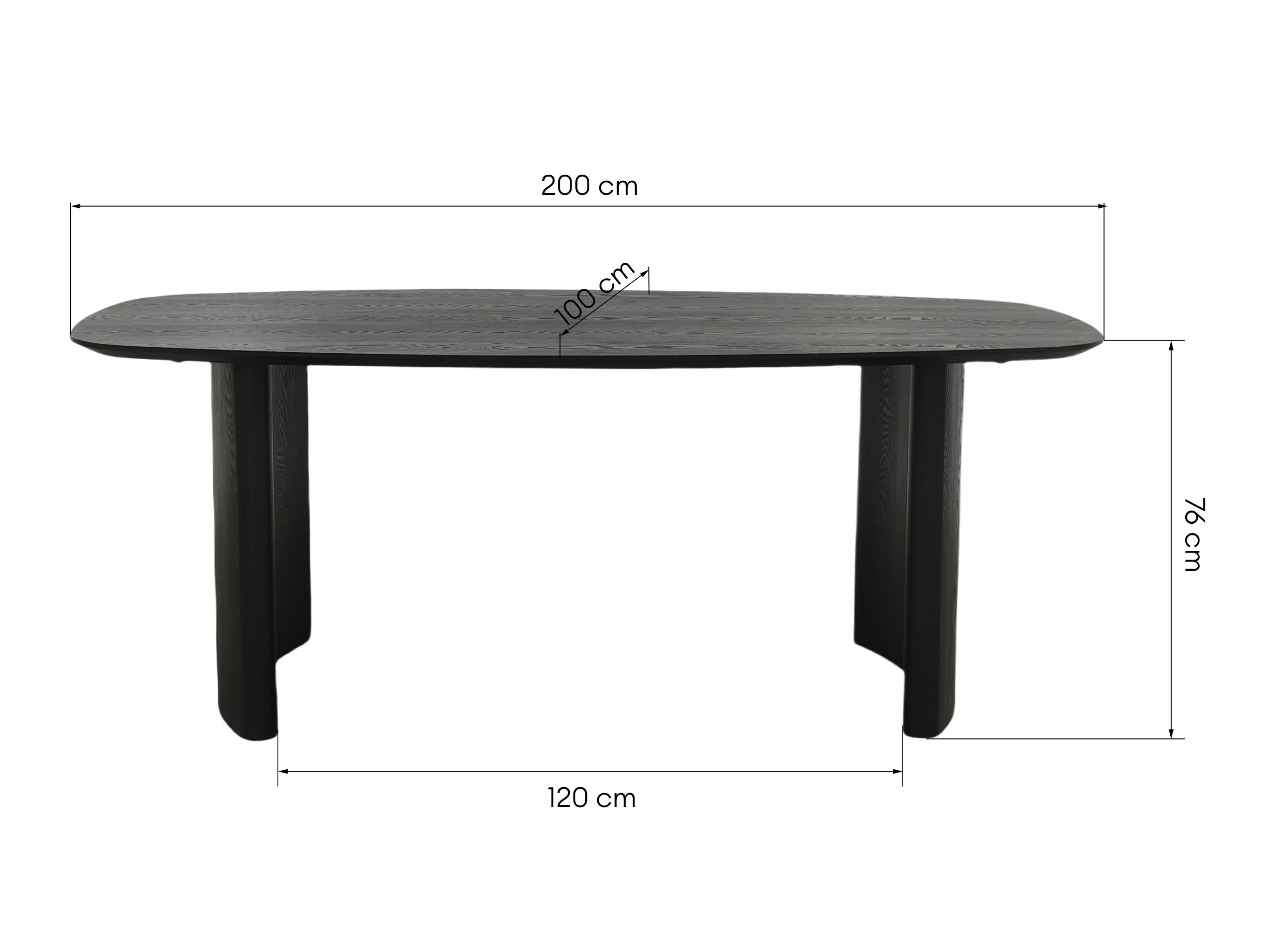 Asztal Burleson 290 (Hamuszürke)