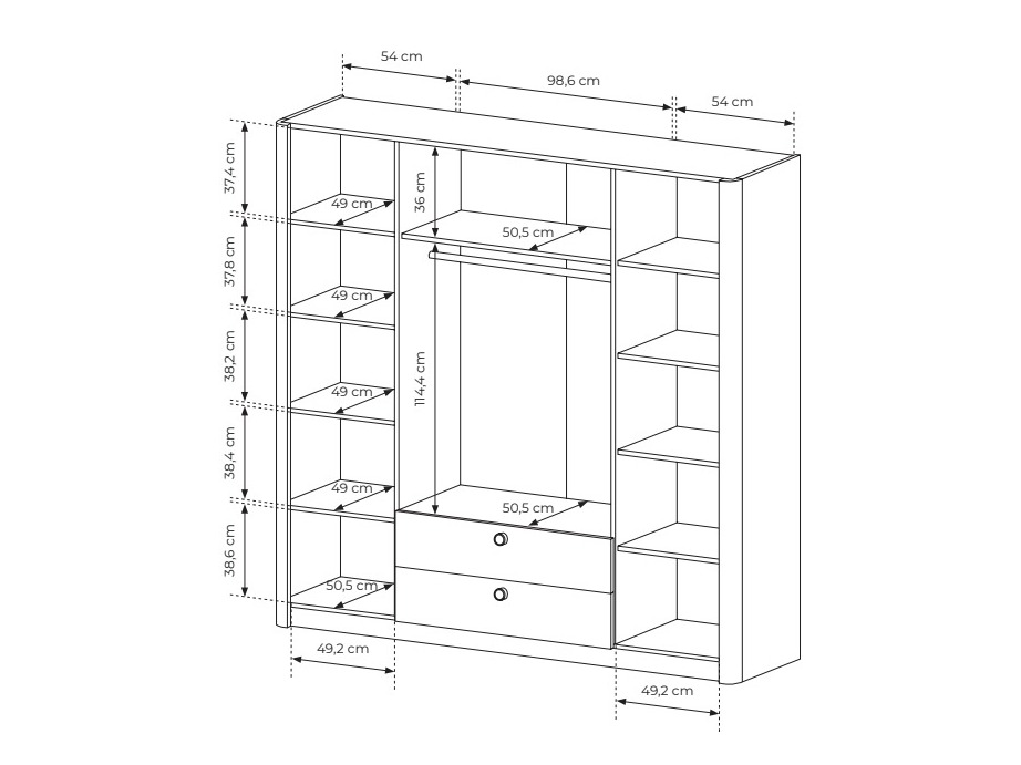 Gardróbszekrény Odesonu 100
