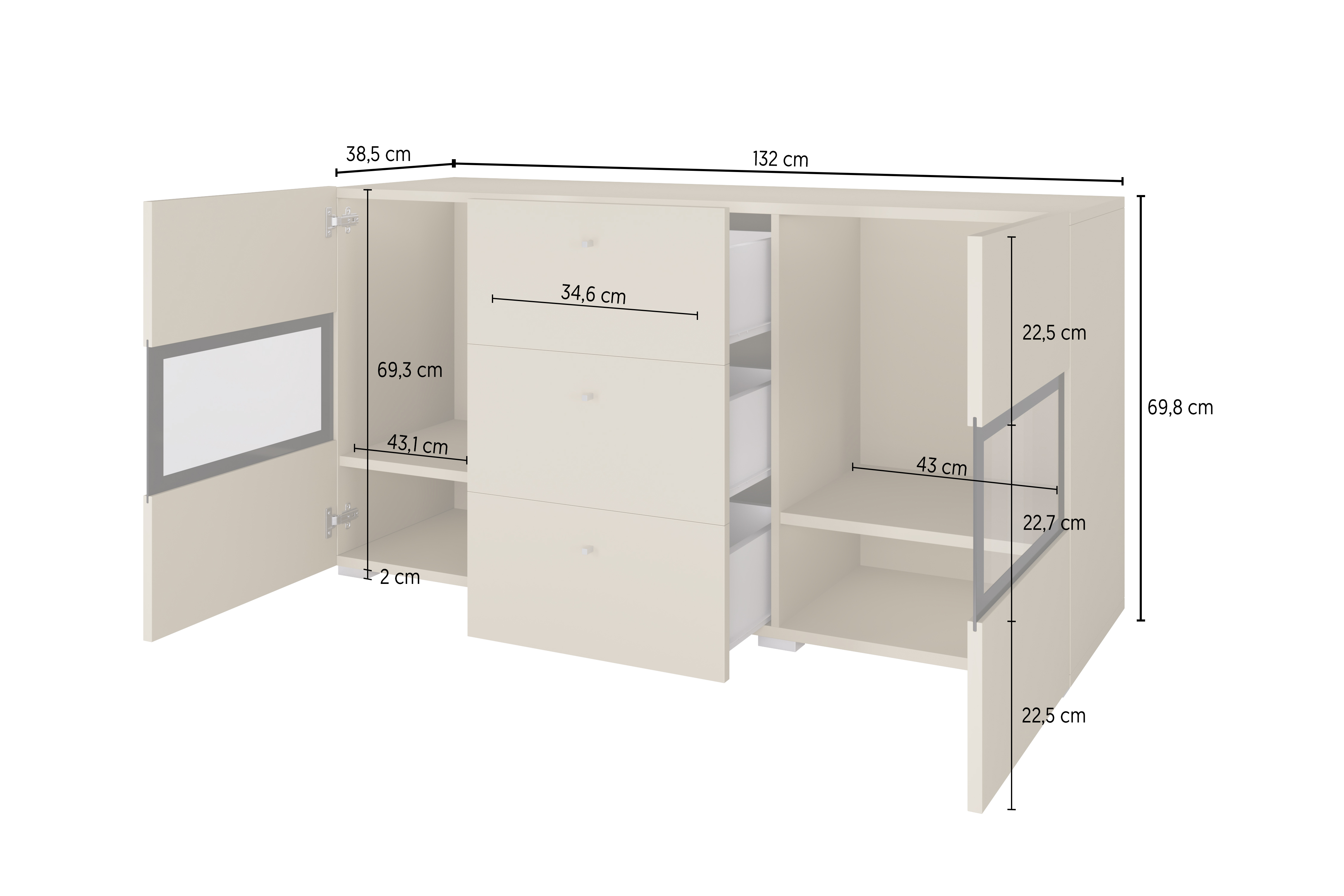 Komód Serodeu 101 (San remo tölgy)