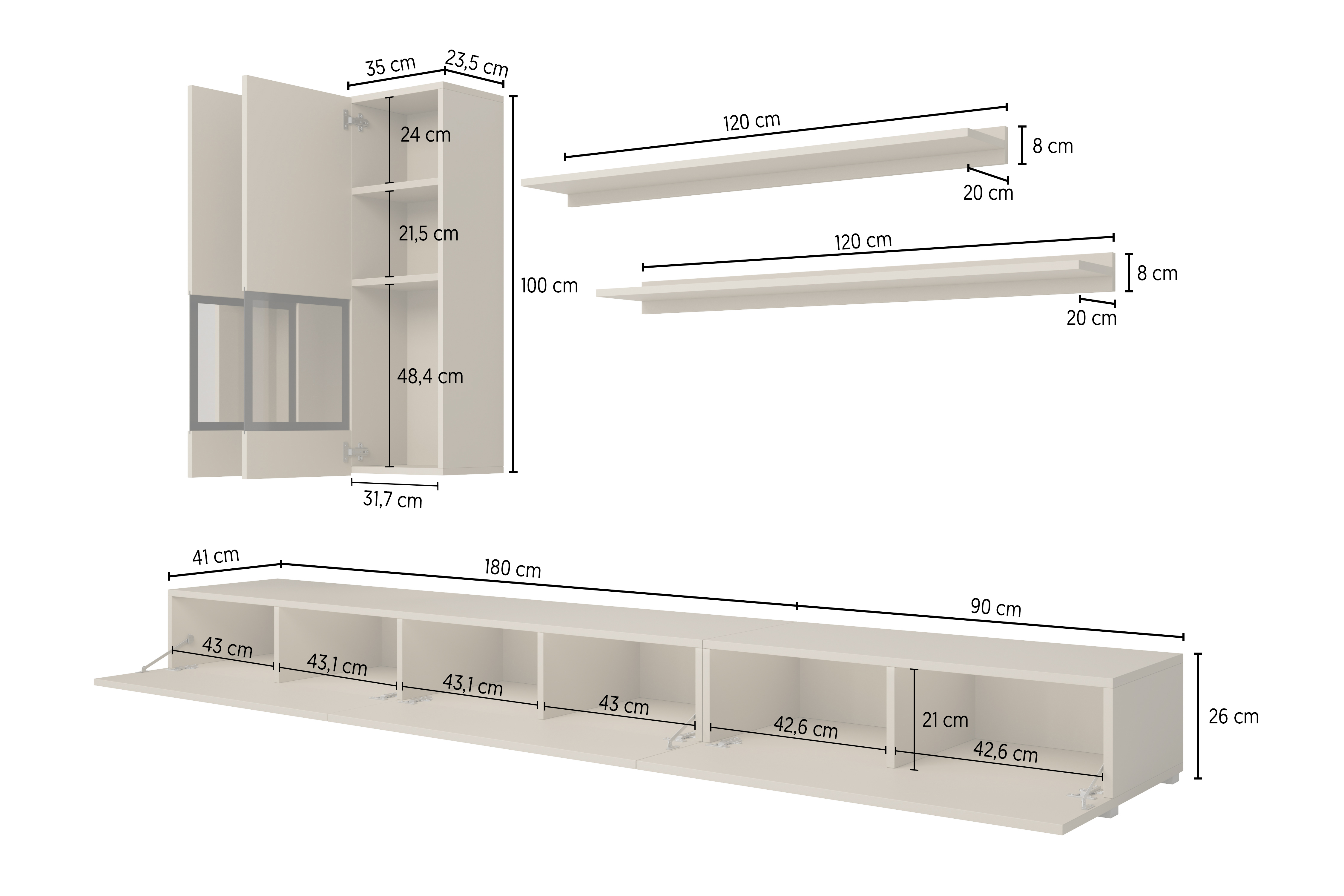 Nappali szett Serodeu 100 (Dió + Sötét barna)