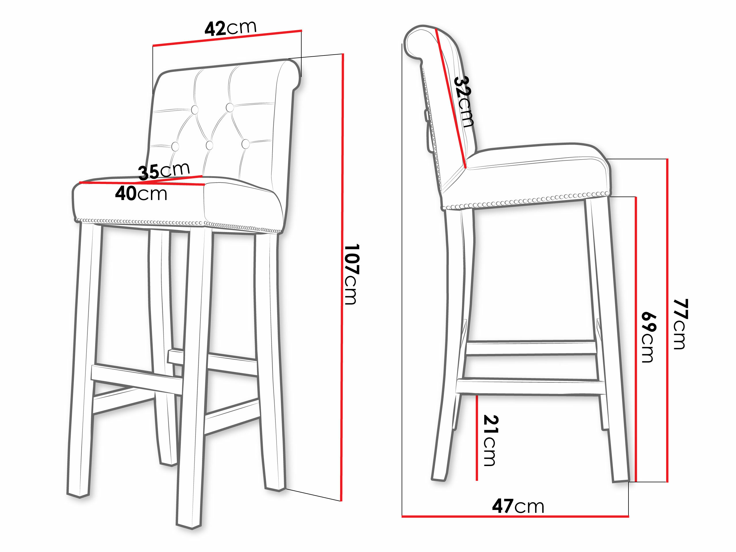 Bárszék Jackson 100 (Fekete + Magic Velvet 2240)