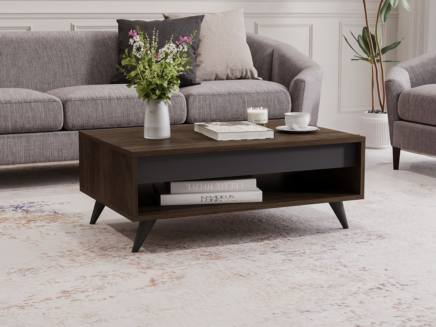 Dohányzóasztal Kailua 2561 (Dió)