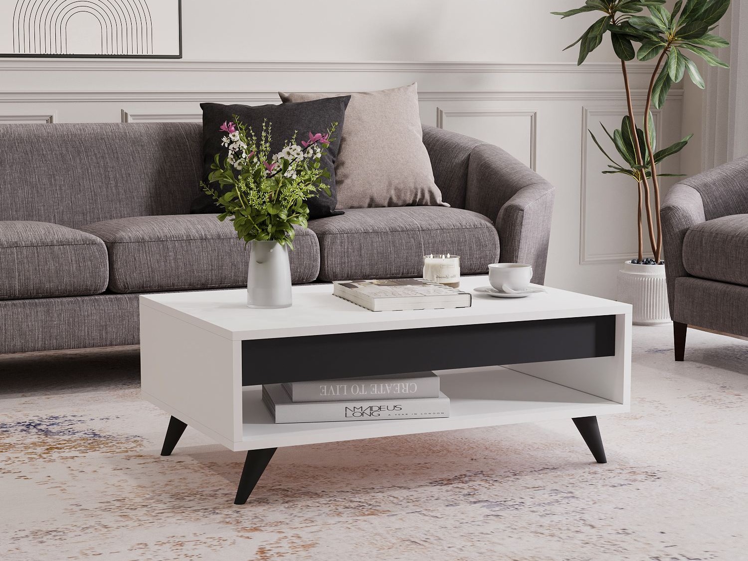 Dohányzóasztal Kailua 2561 (Fehér)