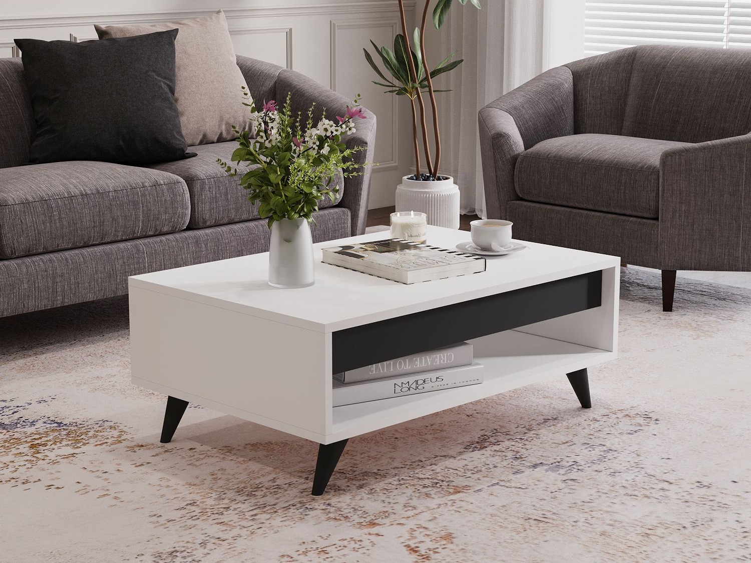 Dohányzóasztal Kailua 2561 (Fehér)