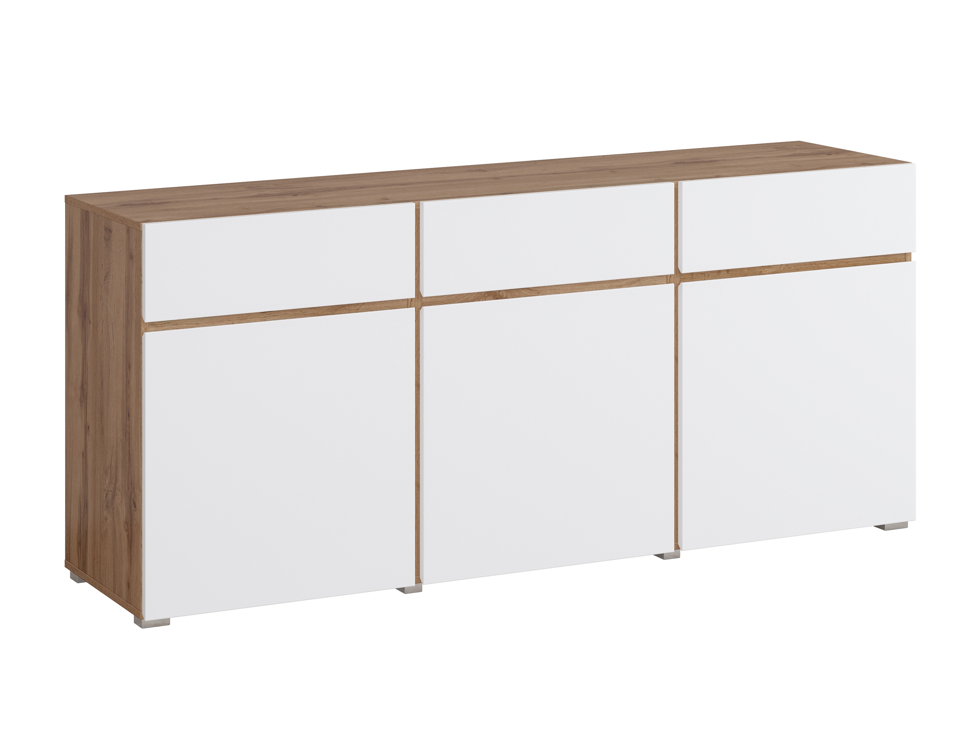 Komód Alfere 103 (Wotan tölgy + Fehér)