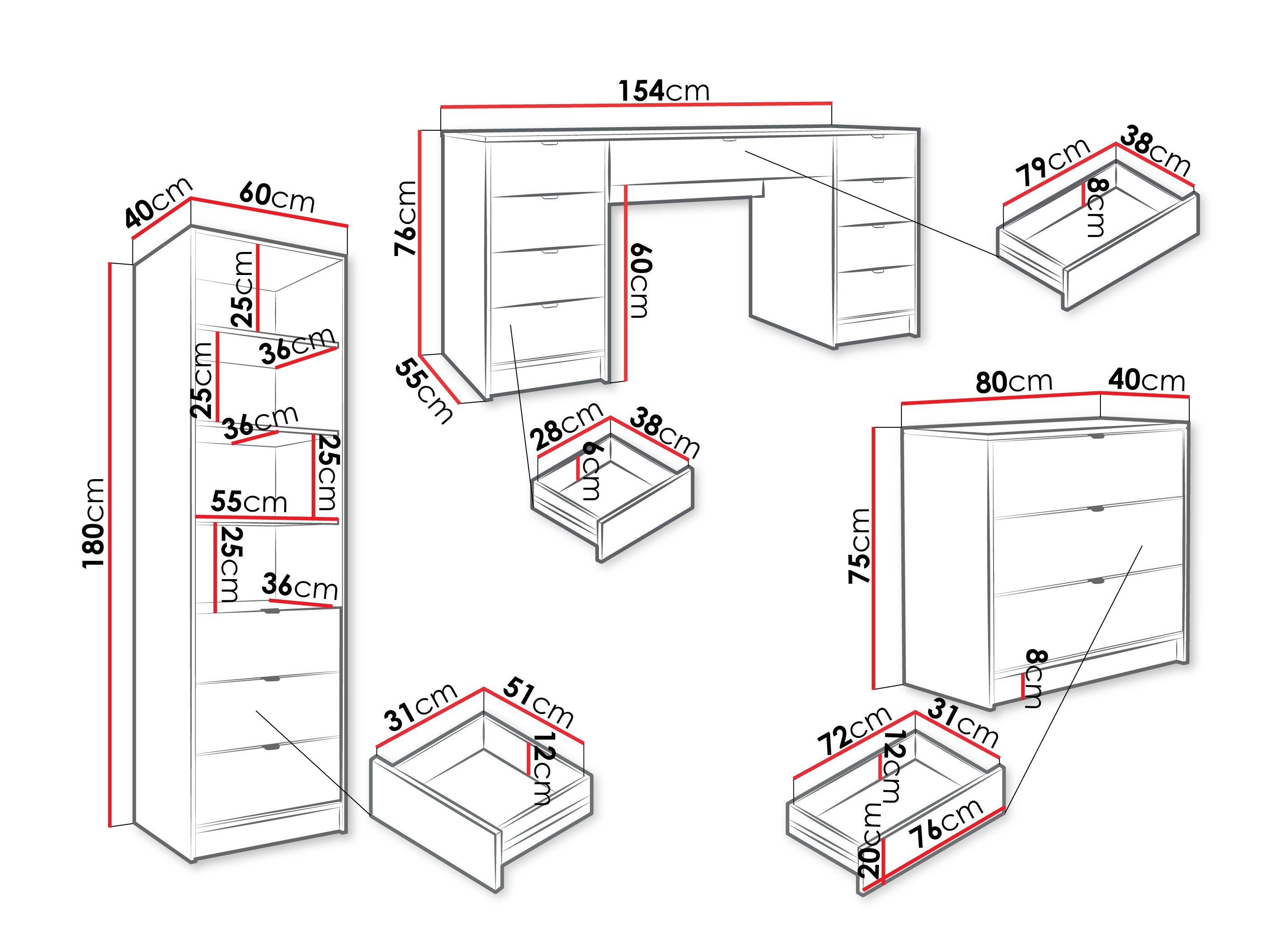 Otthoni iroda készlet Comfivo Papilio VI (Bézs)