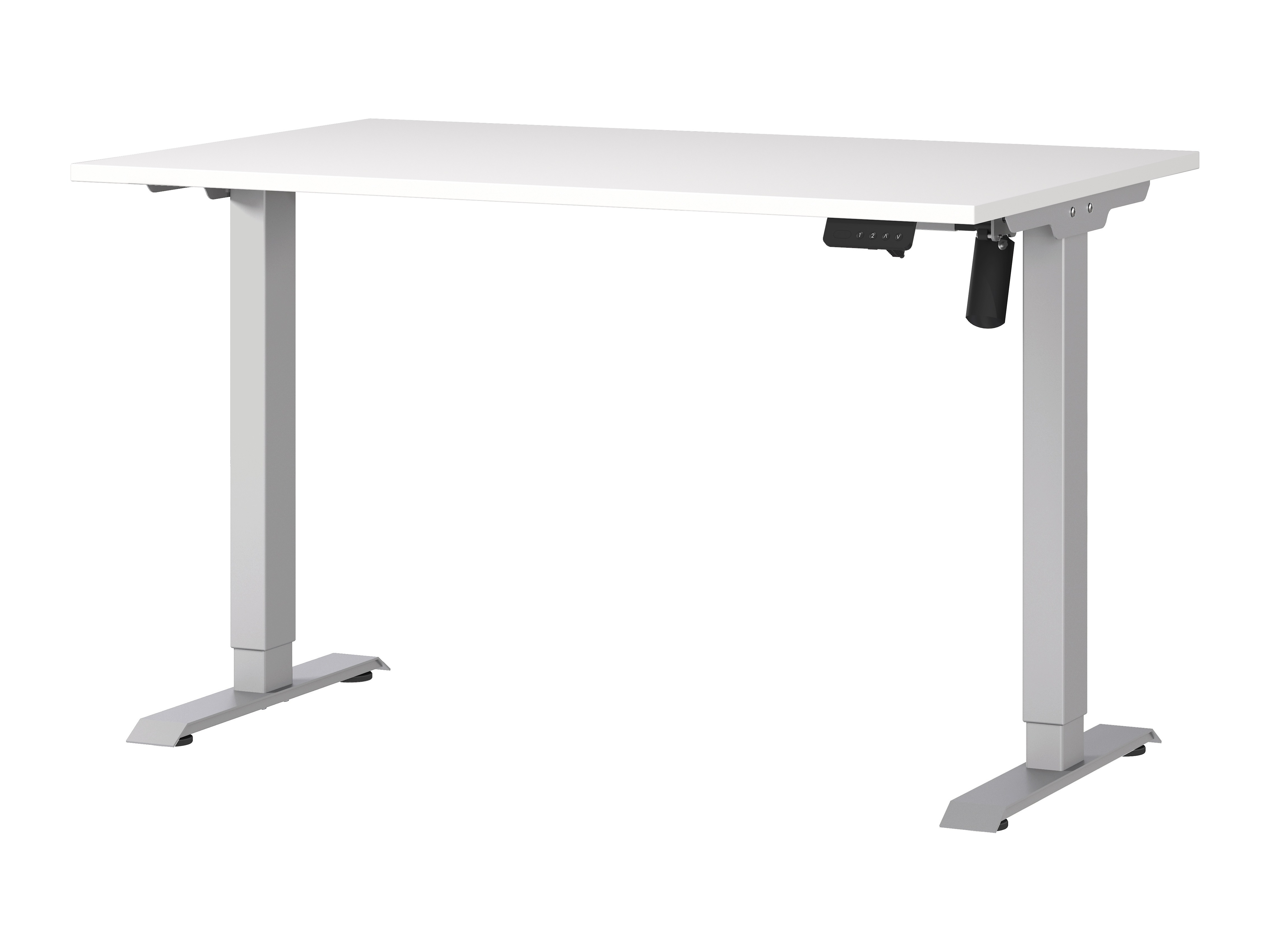 Állítható magasságú íróasztal Lartesi 115 (Fehér + Ezüst)