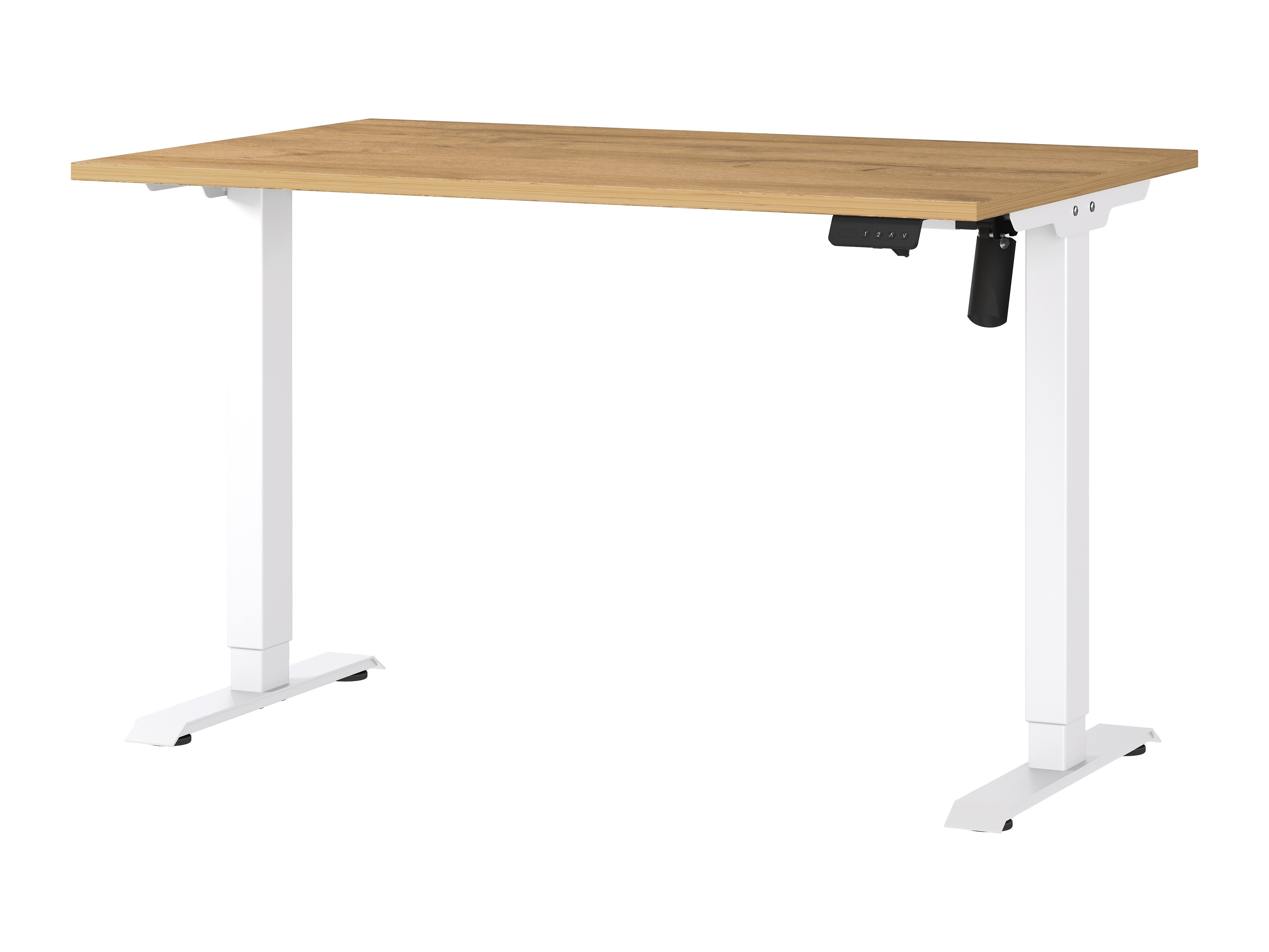 Állítható magasságú íróasztal Lartesi 115 (Grandson tölgy + Fehér)