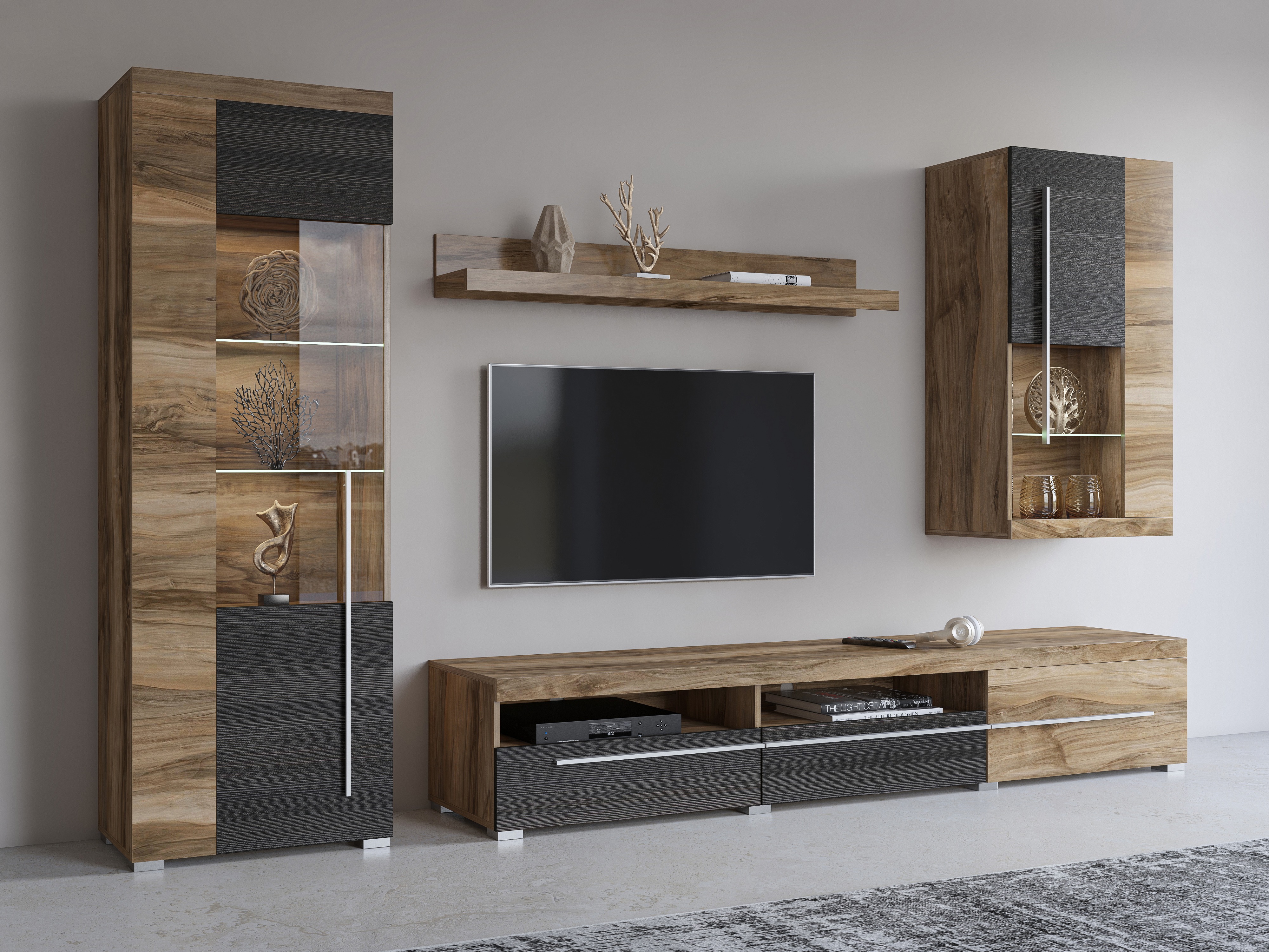 Nappali szett Sorciro 105 (Dió + Sötét tölgy)