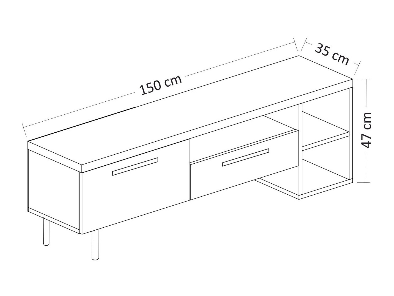 TV-állvány Kailua 2579 (Világos Travertine)