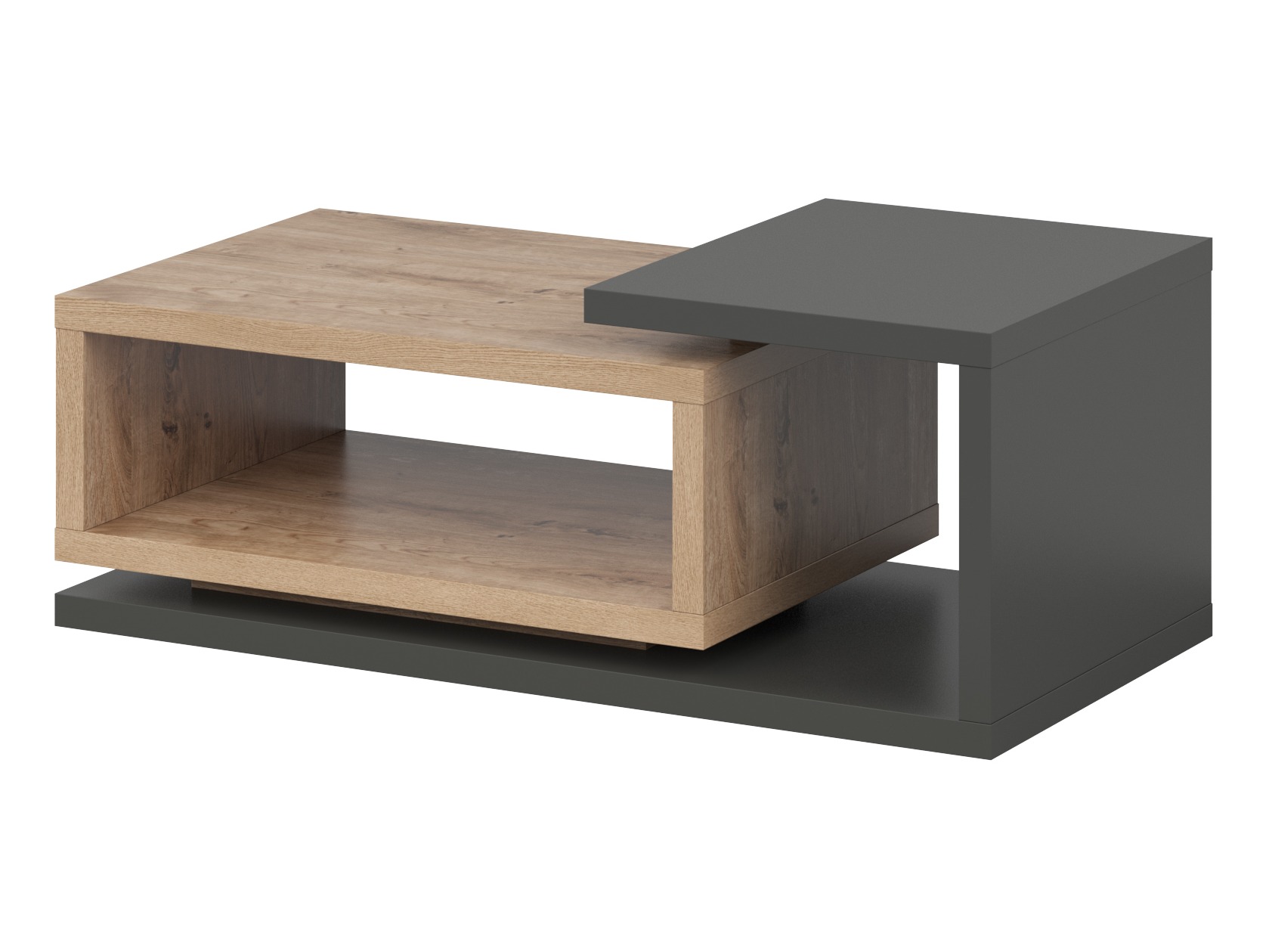 Dohányzóasztal Lutiva 104 (Antracit + Ribbec tölgy)