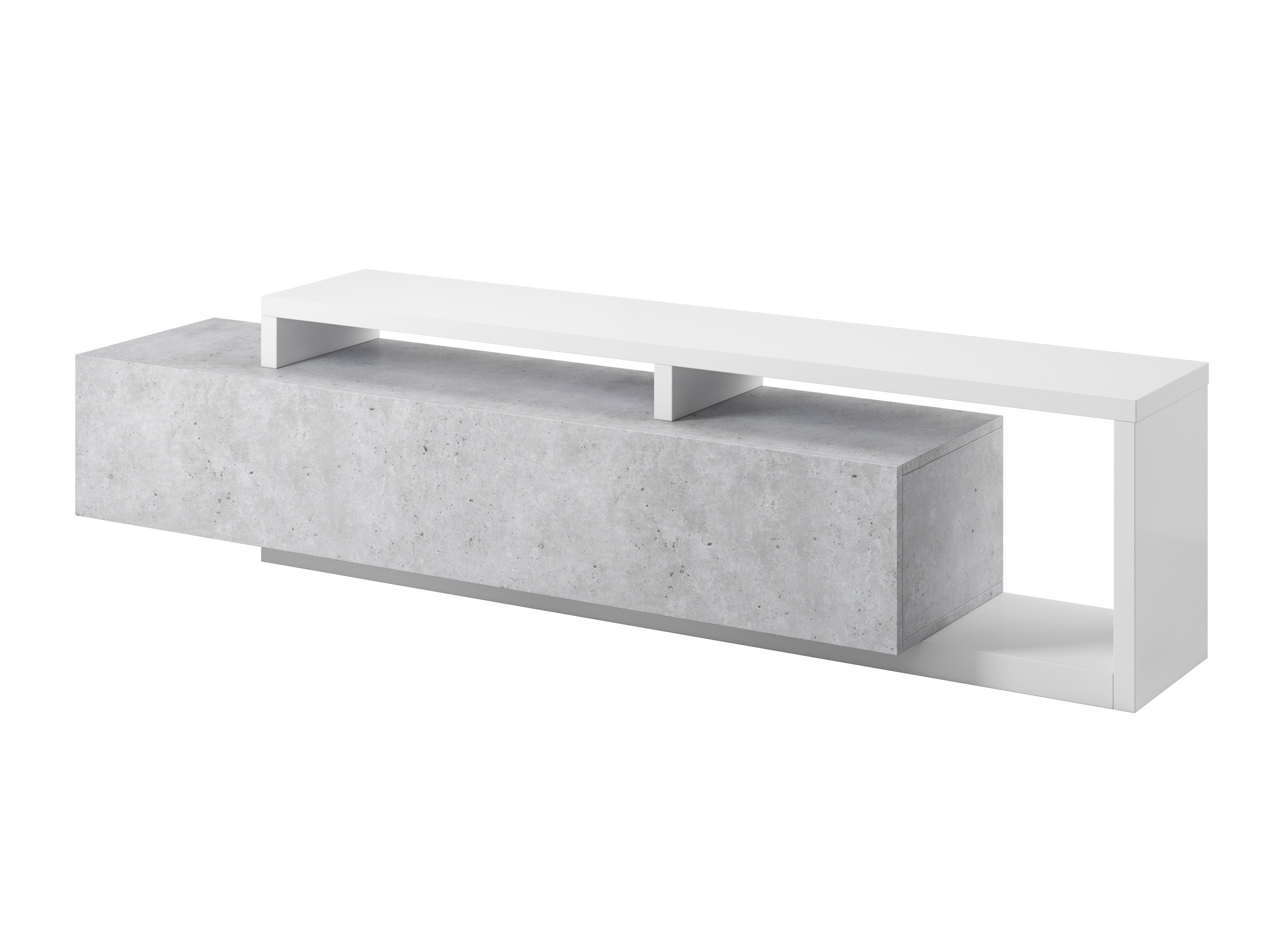 TV-állvány Lutiva 103 (Fehér + Beton)