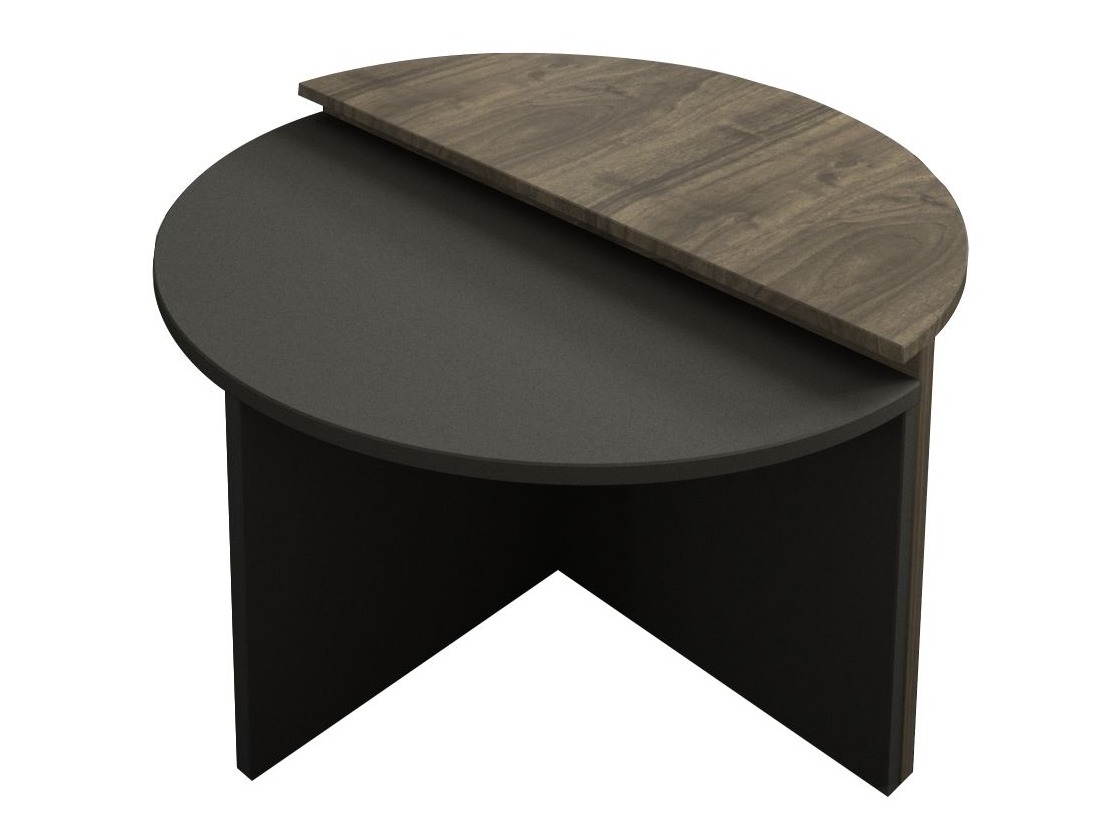 Dohányzóasztal szett Kailua 2581 (Antracit + Dió)