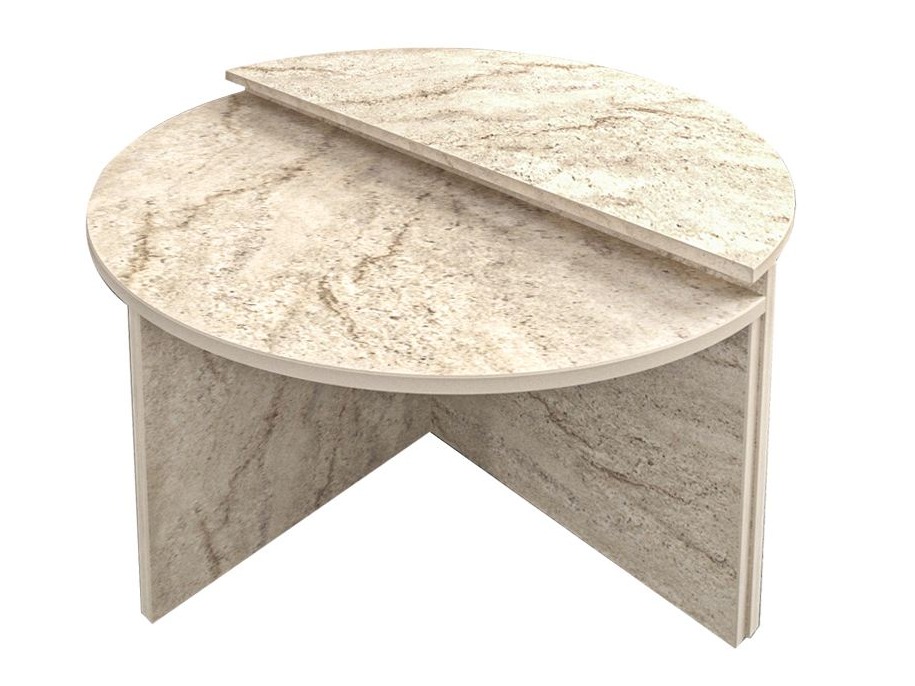 Dohányzóasztal szett Kailua 2581 (Világos Travertine)