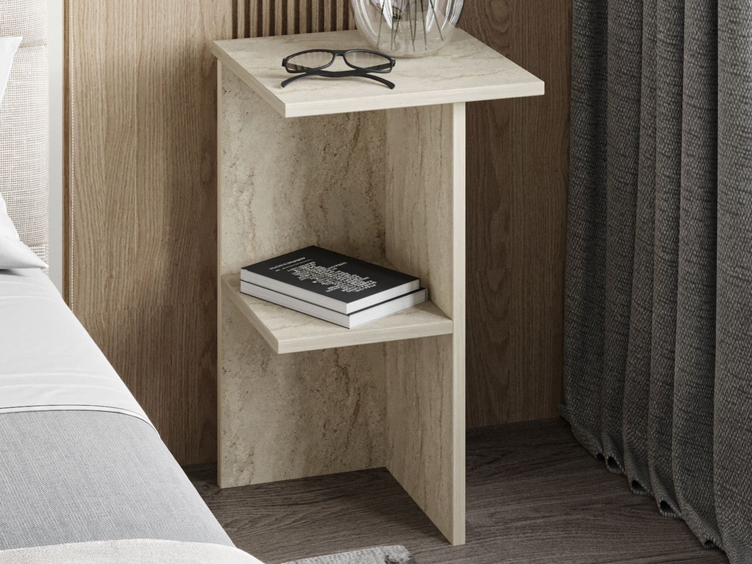 Éjjeliszekrény Kailua 2580 (Világos Travertine)