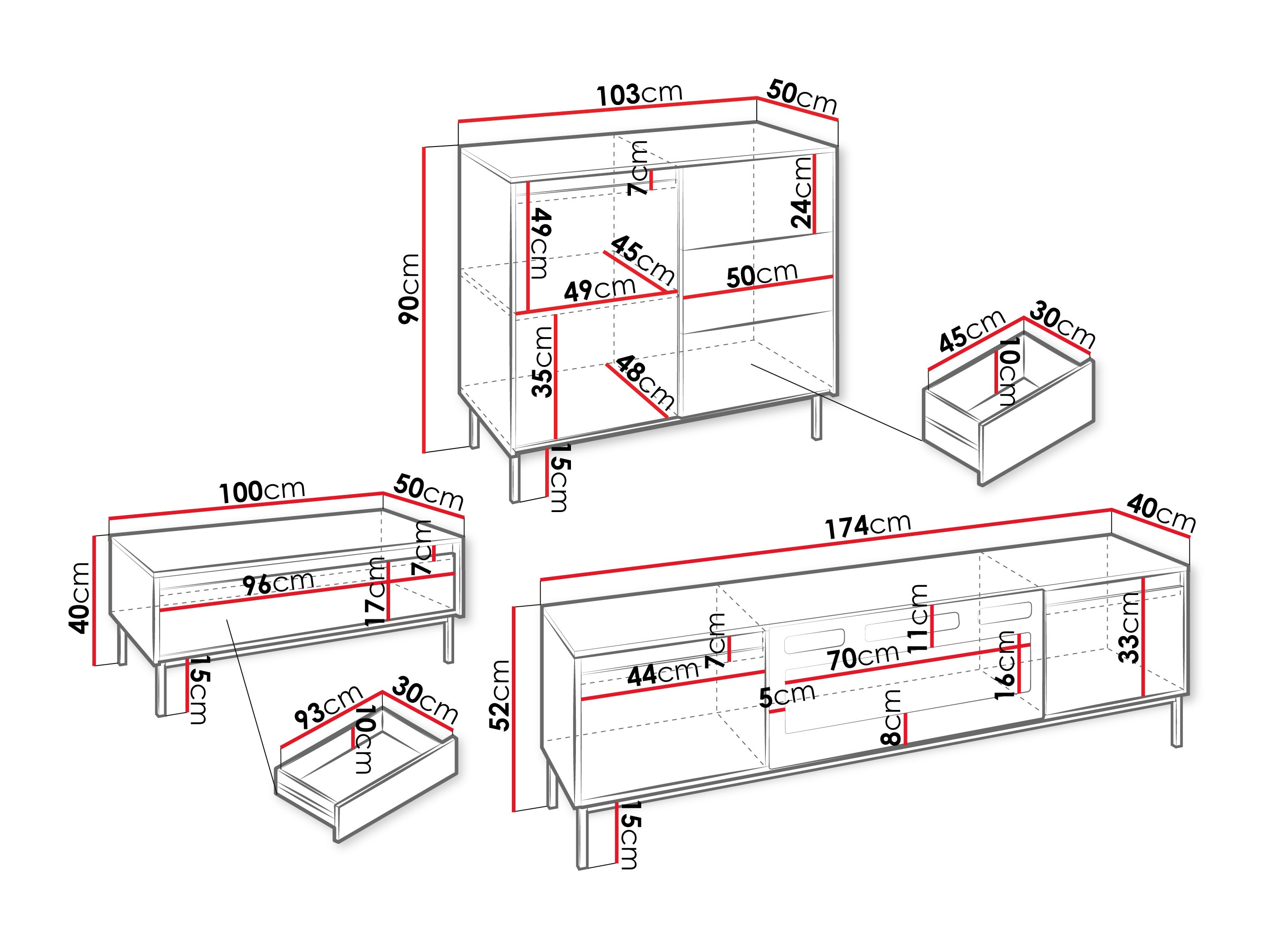 Nappali szett Comfivo Delruva 110 (Fehér)