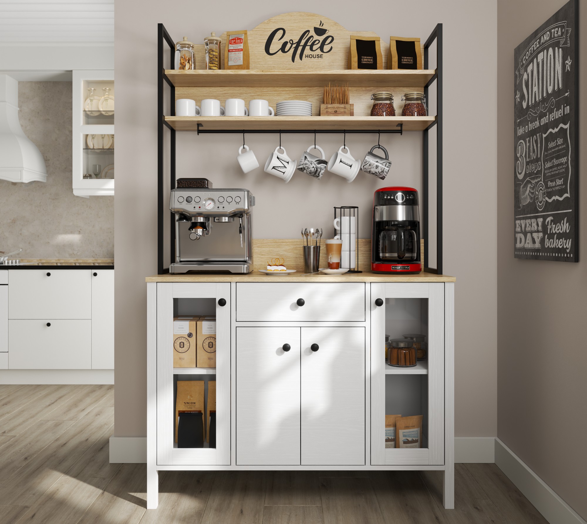 Többfunkciós bútor Ophfela 148 (Fekete)