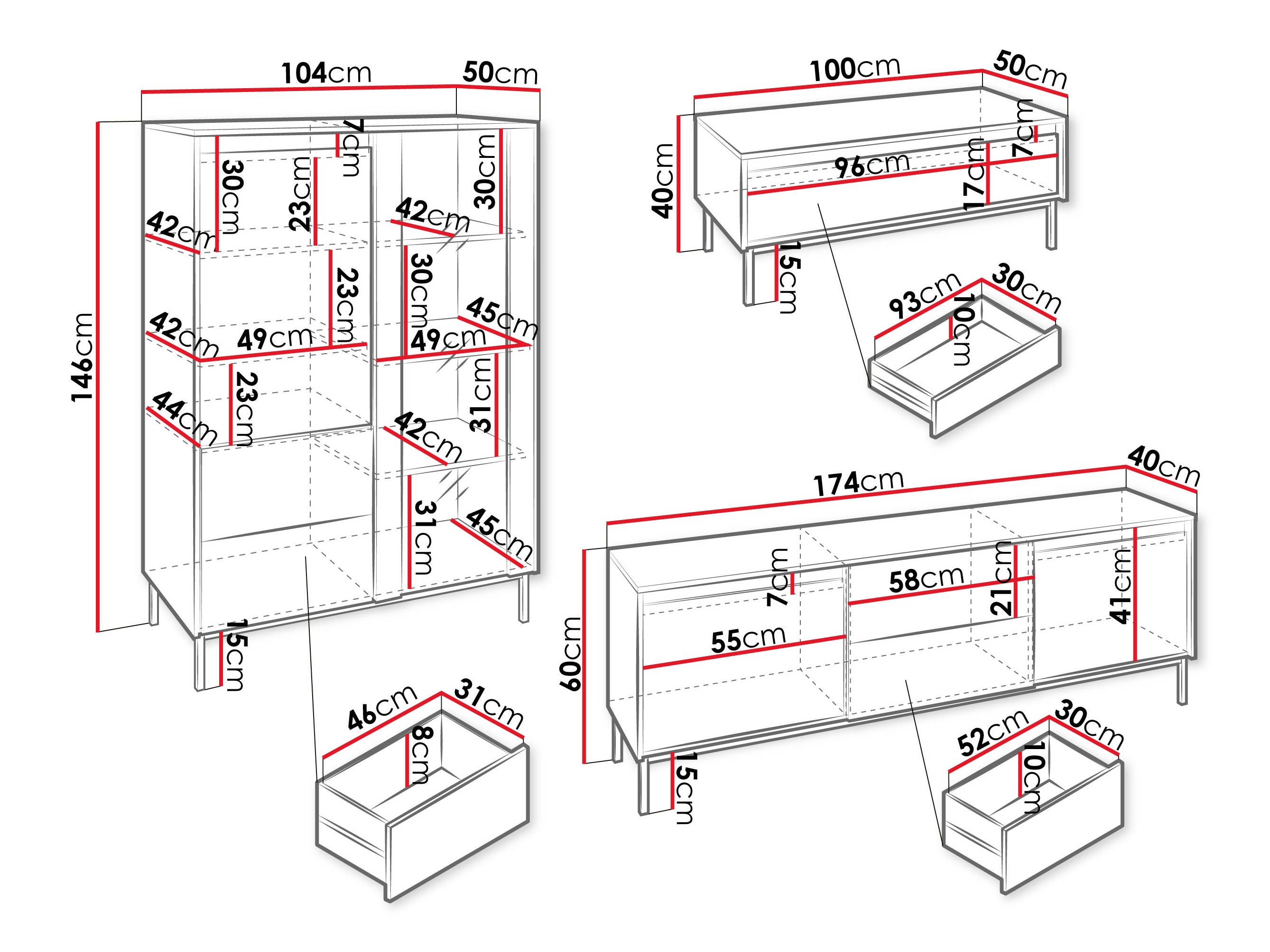 Nappali szett Comfivo Delruva V (Fehér)