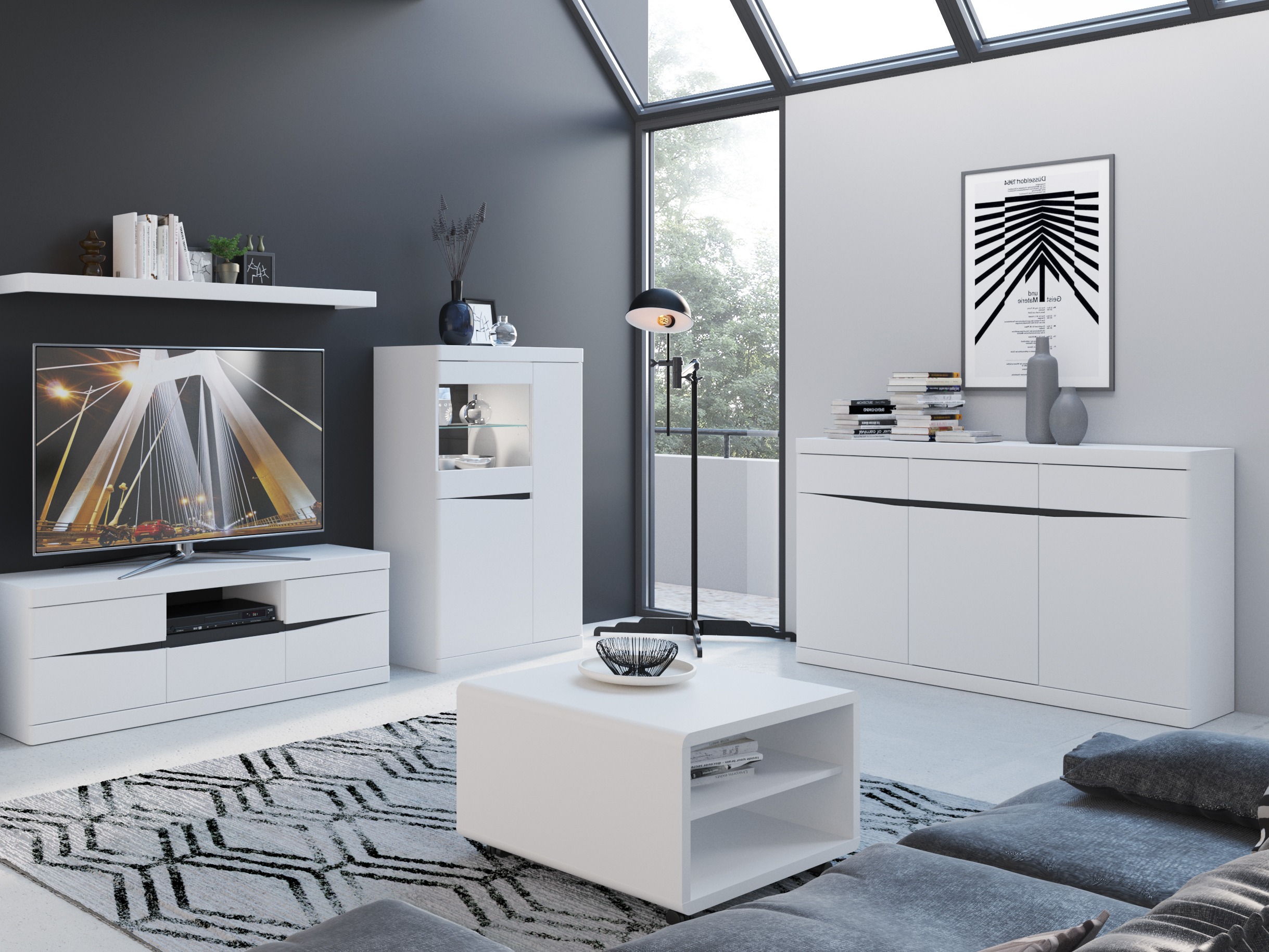 Dohányzóasztal Venlori 114 (Fehér)