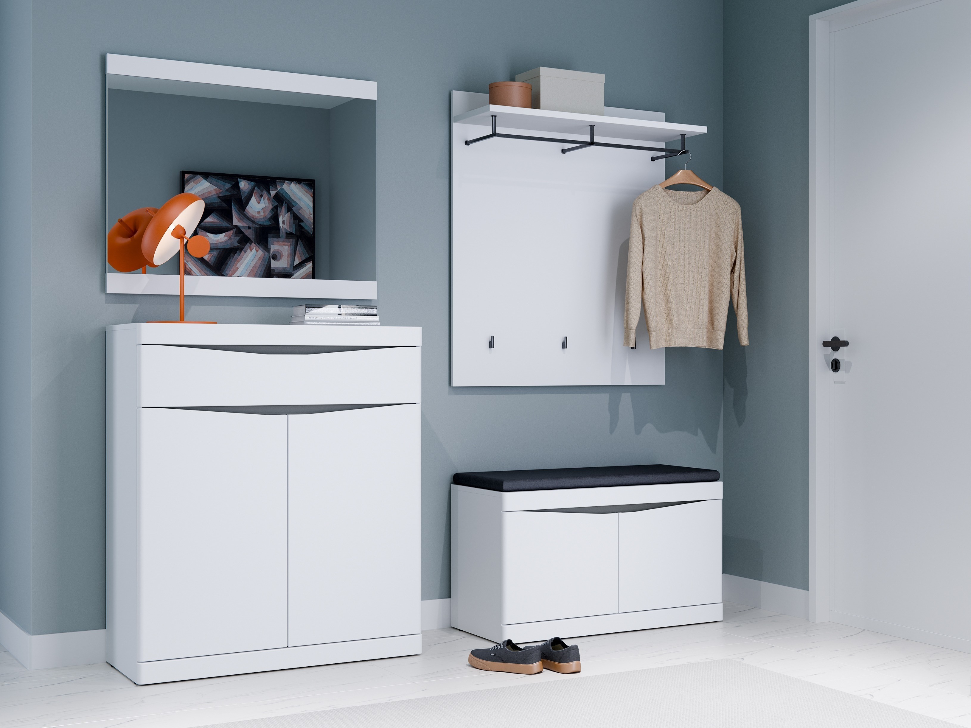 Előszoba garnitúra Venlori 119 (Fehér)