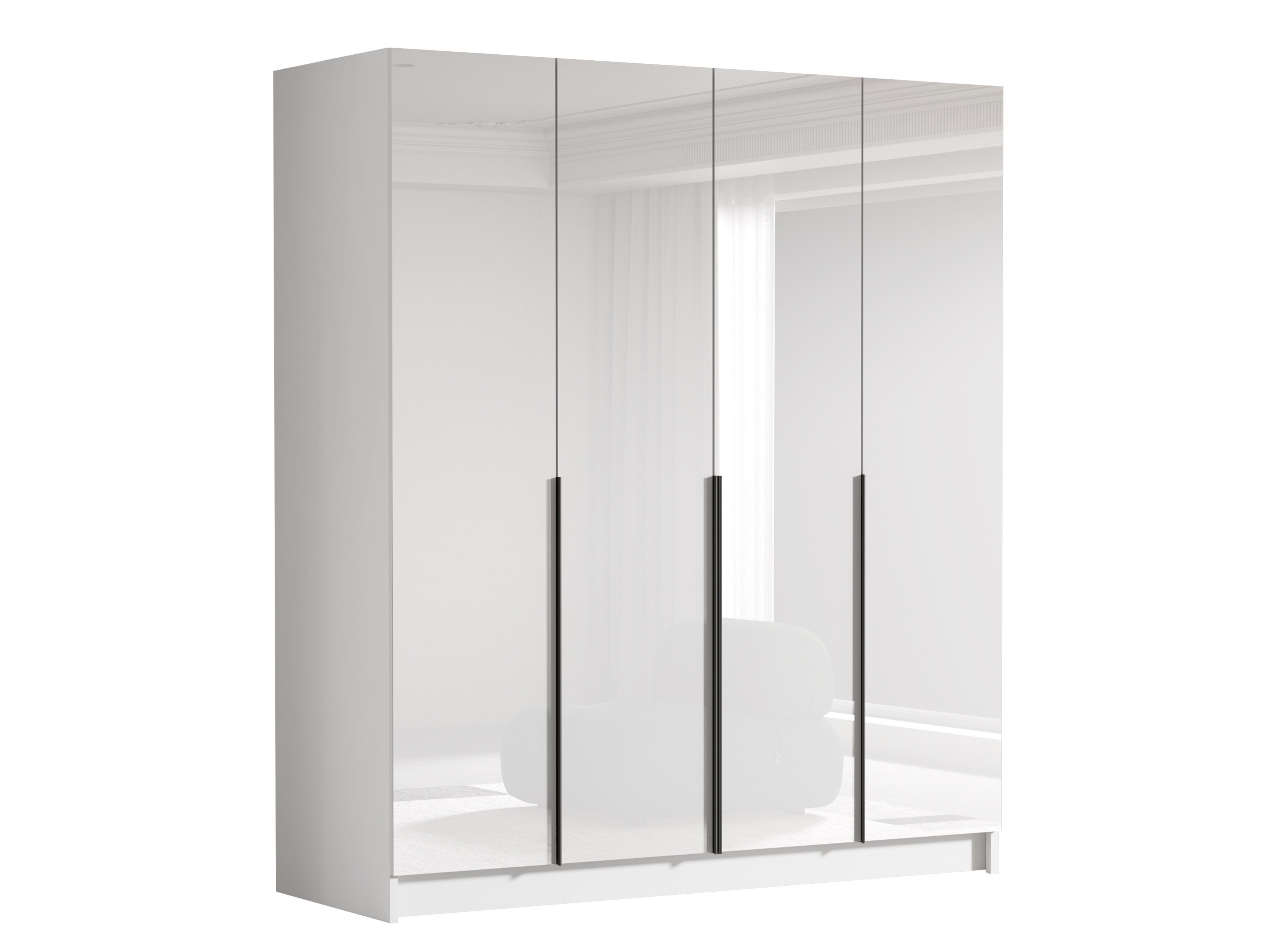 Gardróbszekrény Atlanta 176 (Fekete)