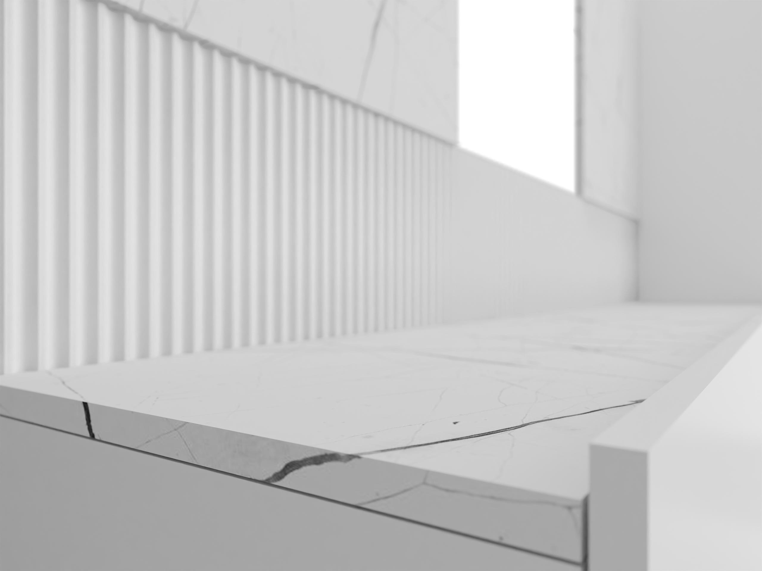 Nappali szett Comfivo 450 (Fehér + Fehér márvány)