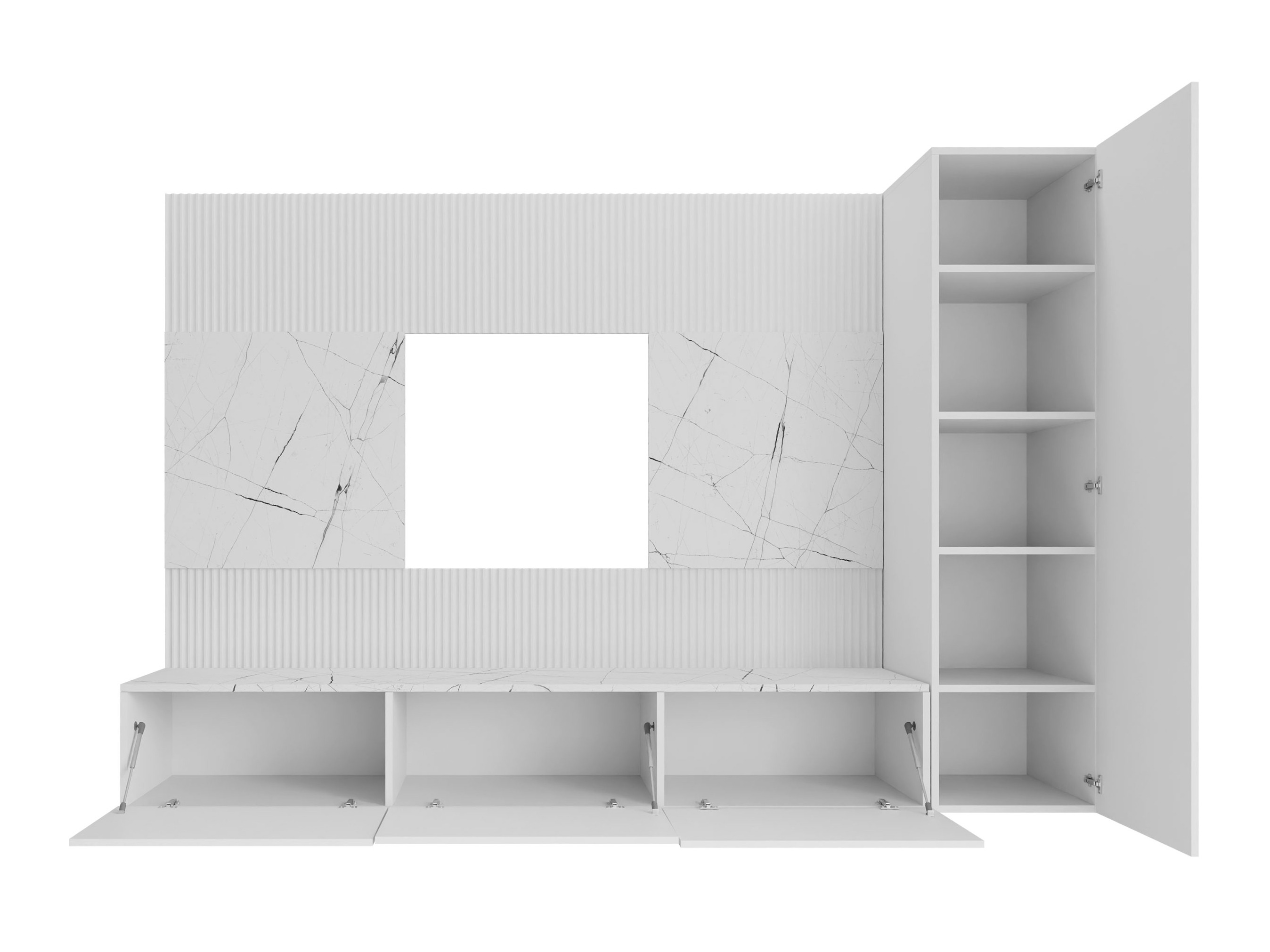 Nappali szett Comfivo 452 (Fehér + Fehér márvány)