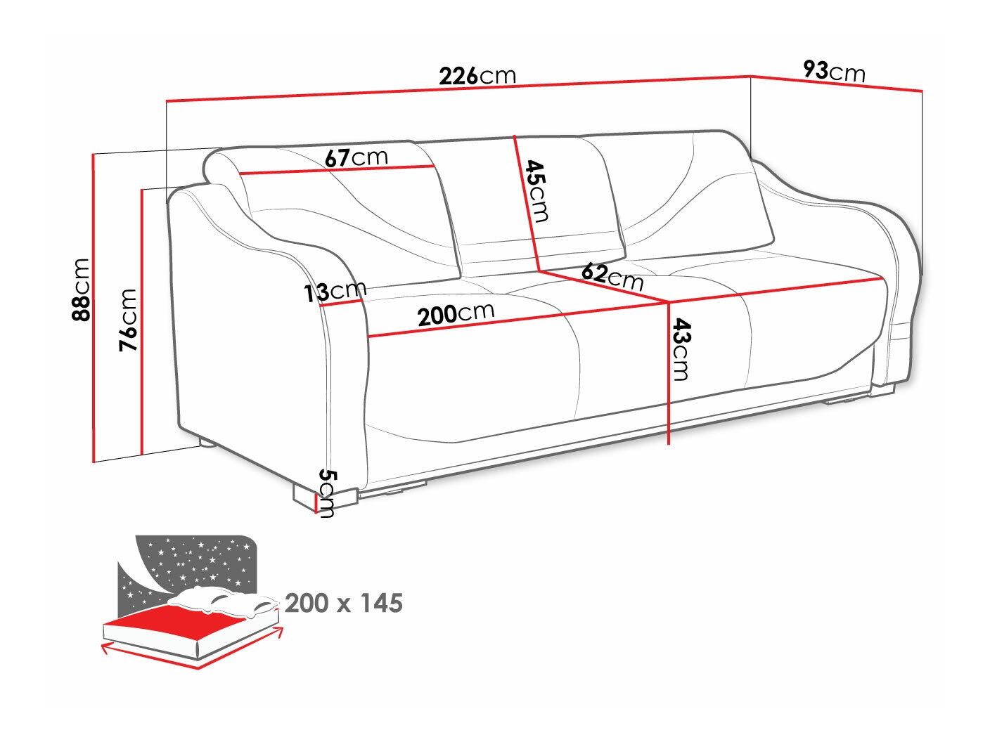 Kanapéágy Decatur 104