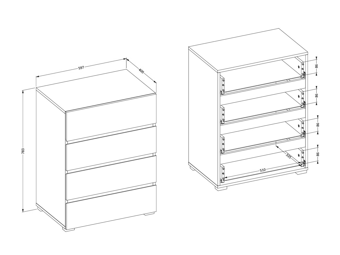 Komód Alfere 111 (Fehér)