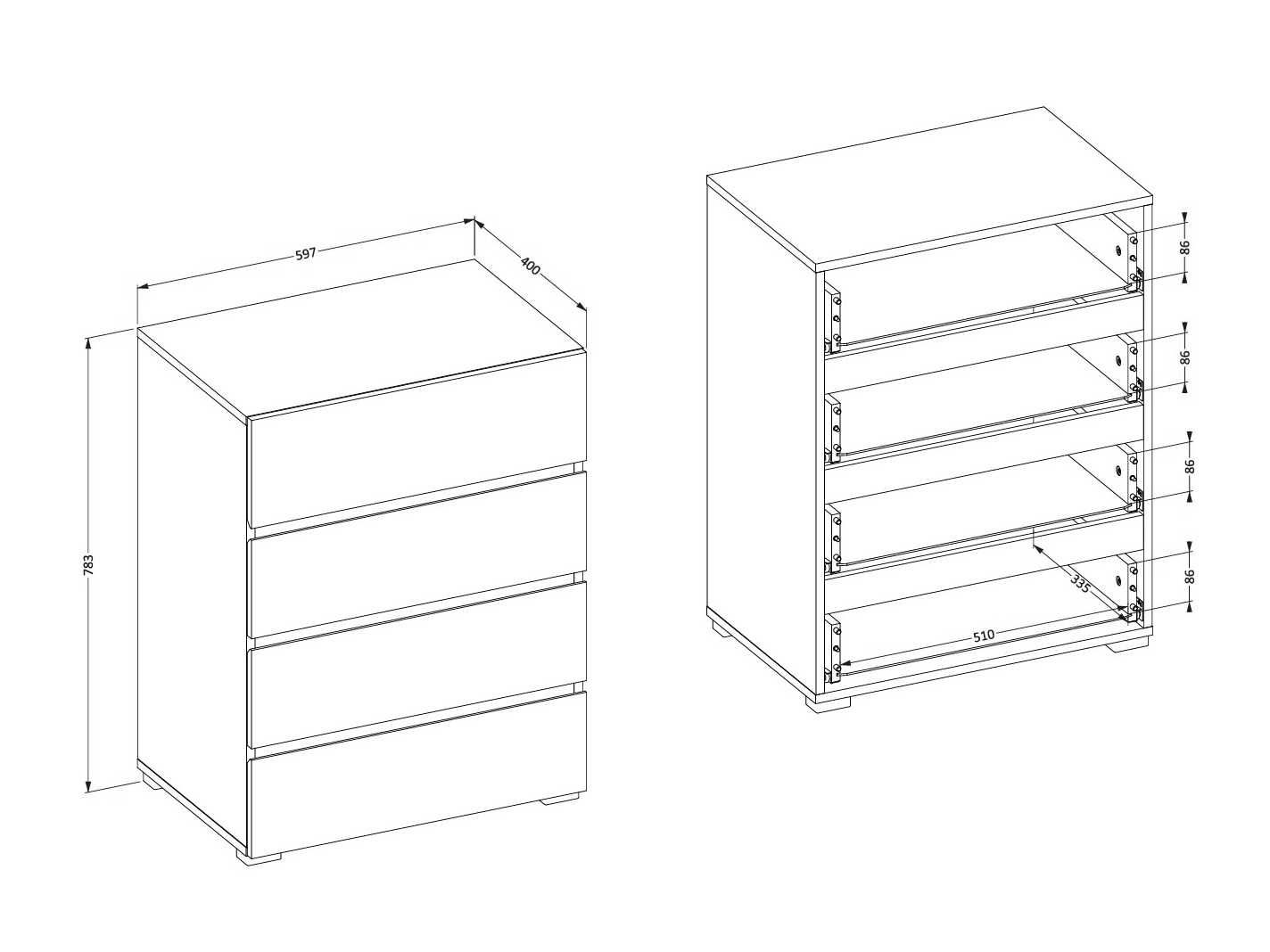 Komód Alfere 111 (Wotan tölgy)