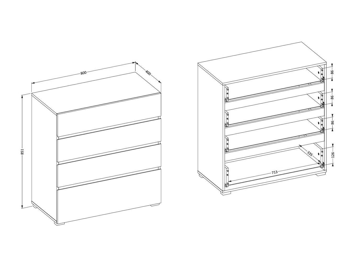 Komód Alfere 121 (Wotan tölgy)