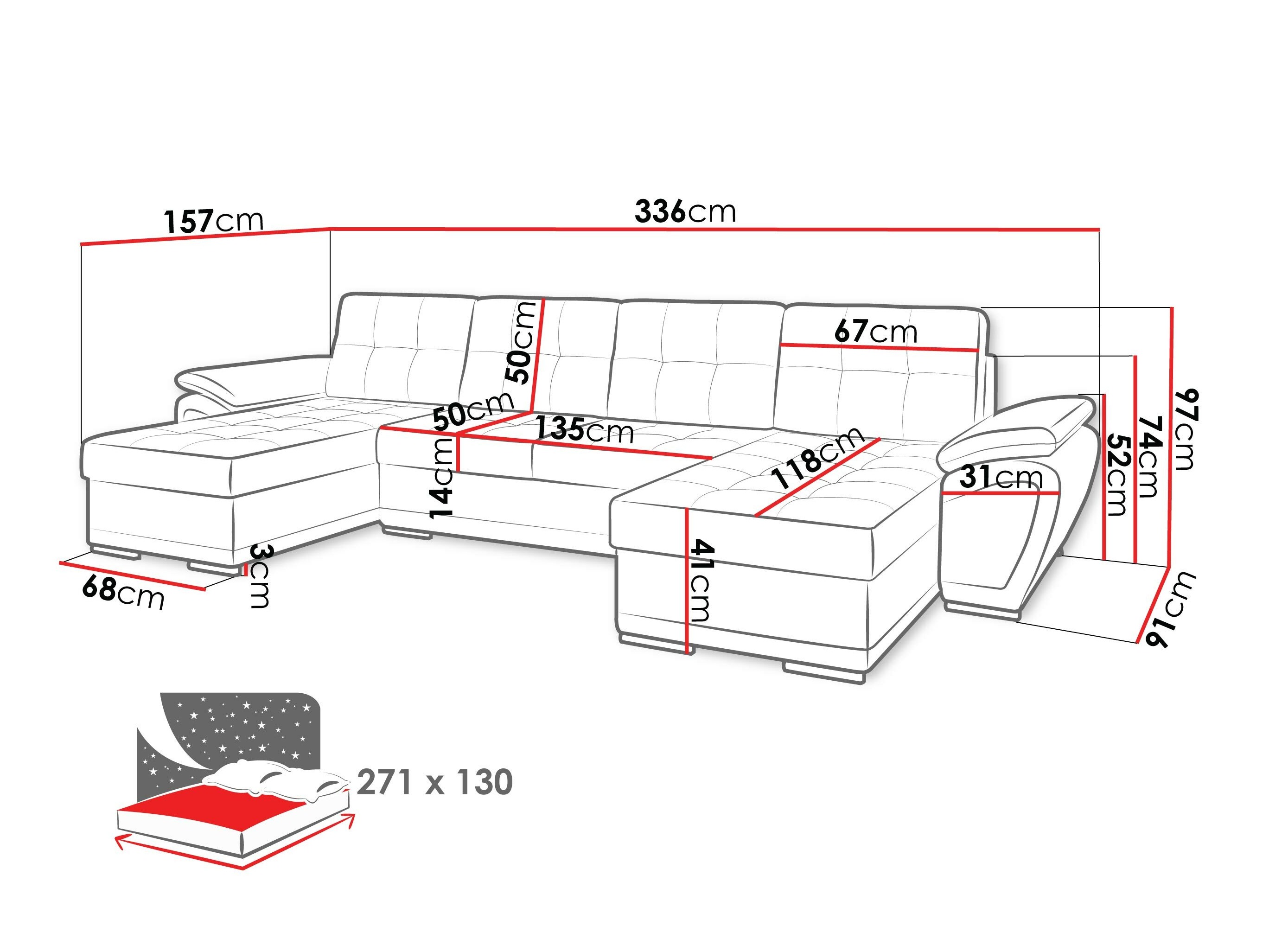 Sarokkanapé Arvada 115 (Rico 11 + Soft 17)