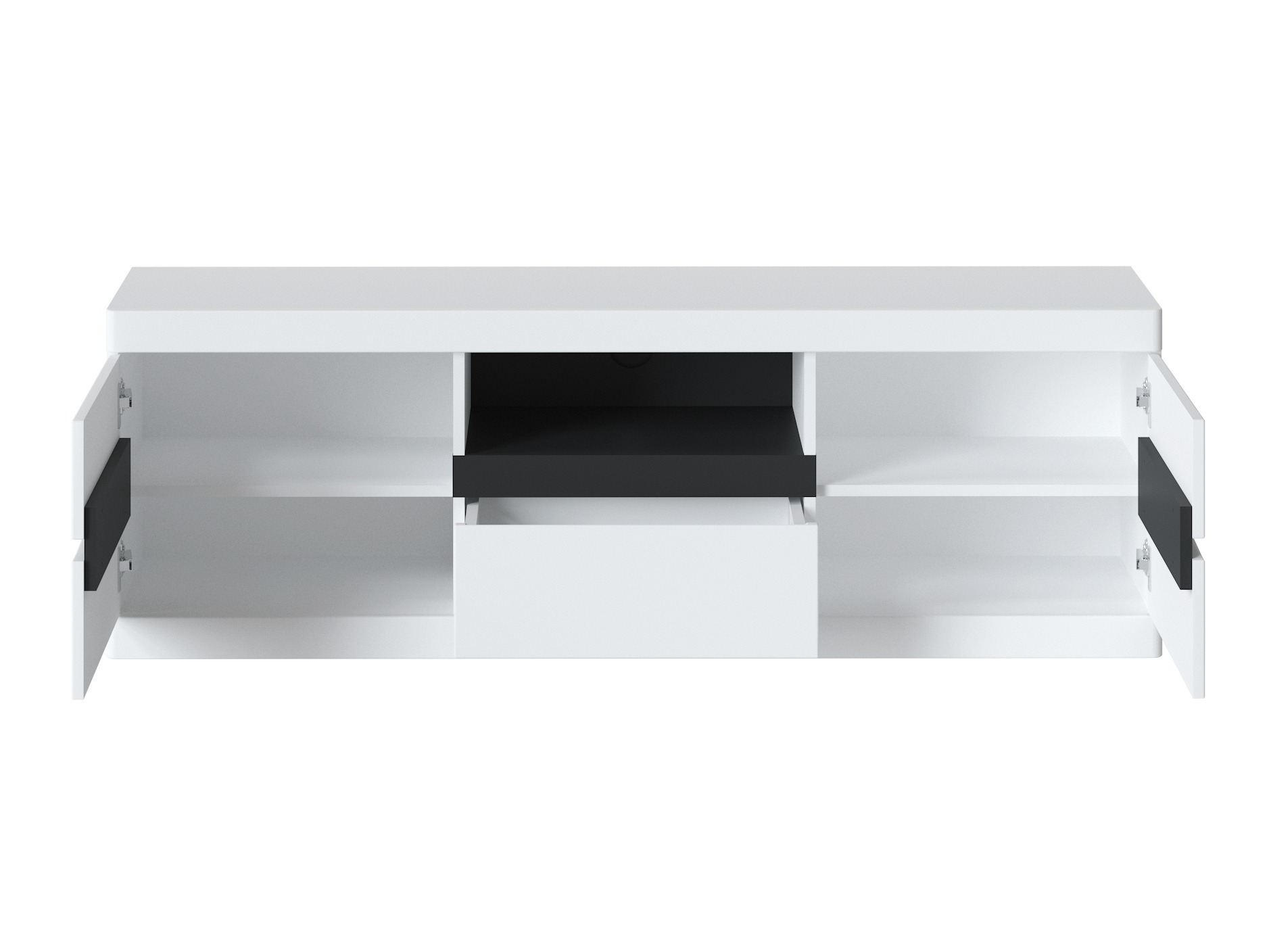 TV-állvány Venlori 121 (Fehér + Grafit)