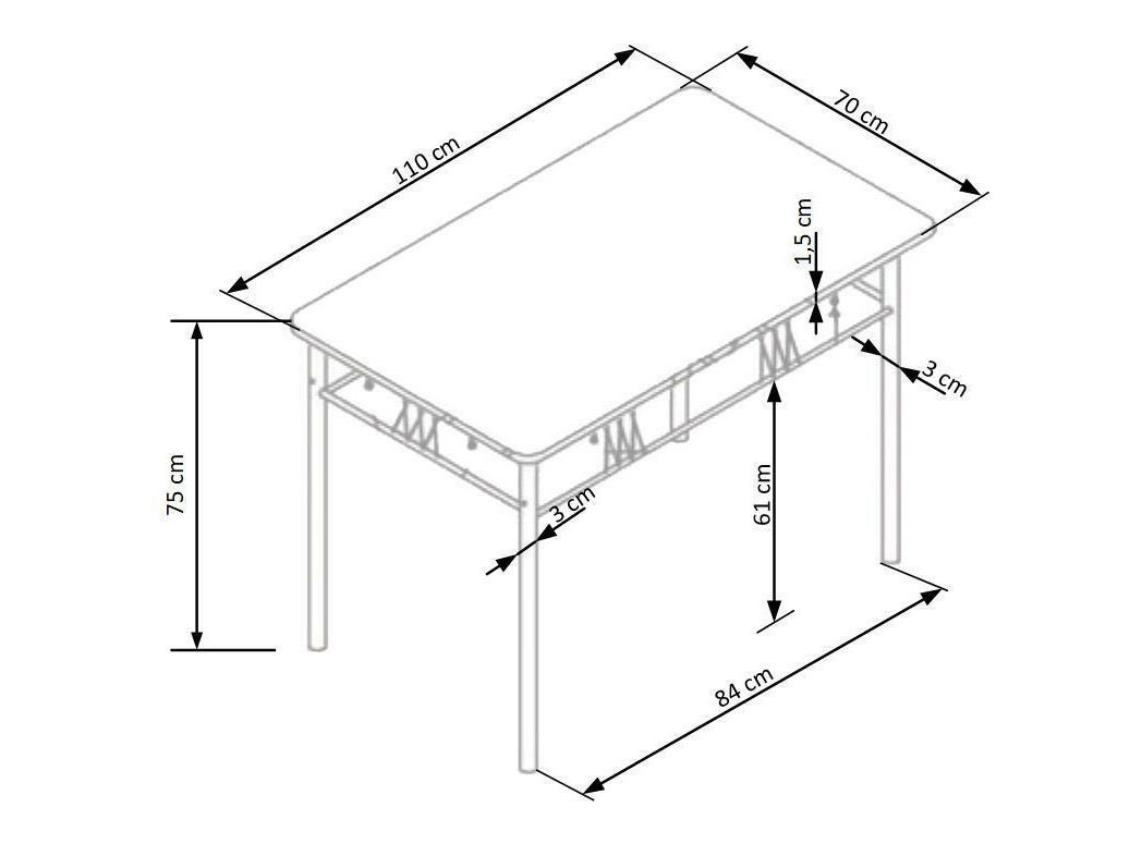 Étkezőgarnitúra Houston 1251 (Tölgy + Fekete)