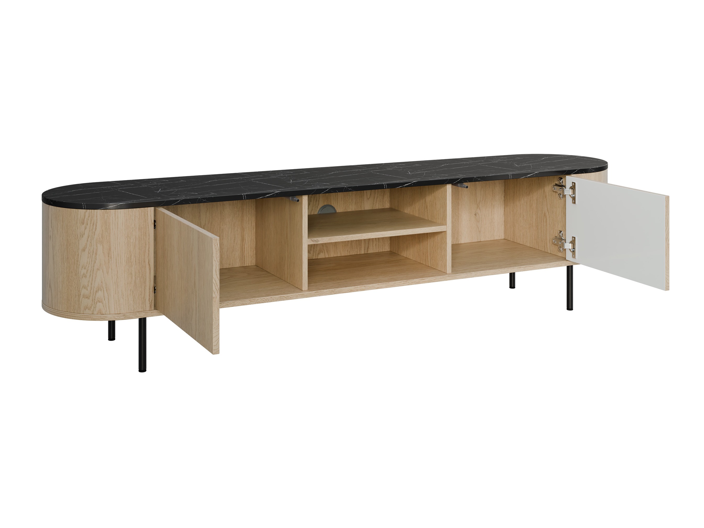 Nappali szett Comfivo Livtena 105 (Fehér márvány + Aranysárga)